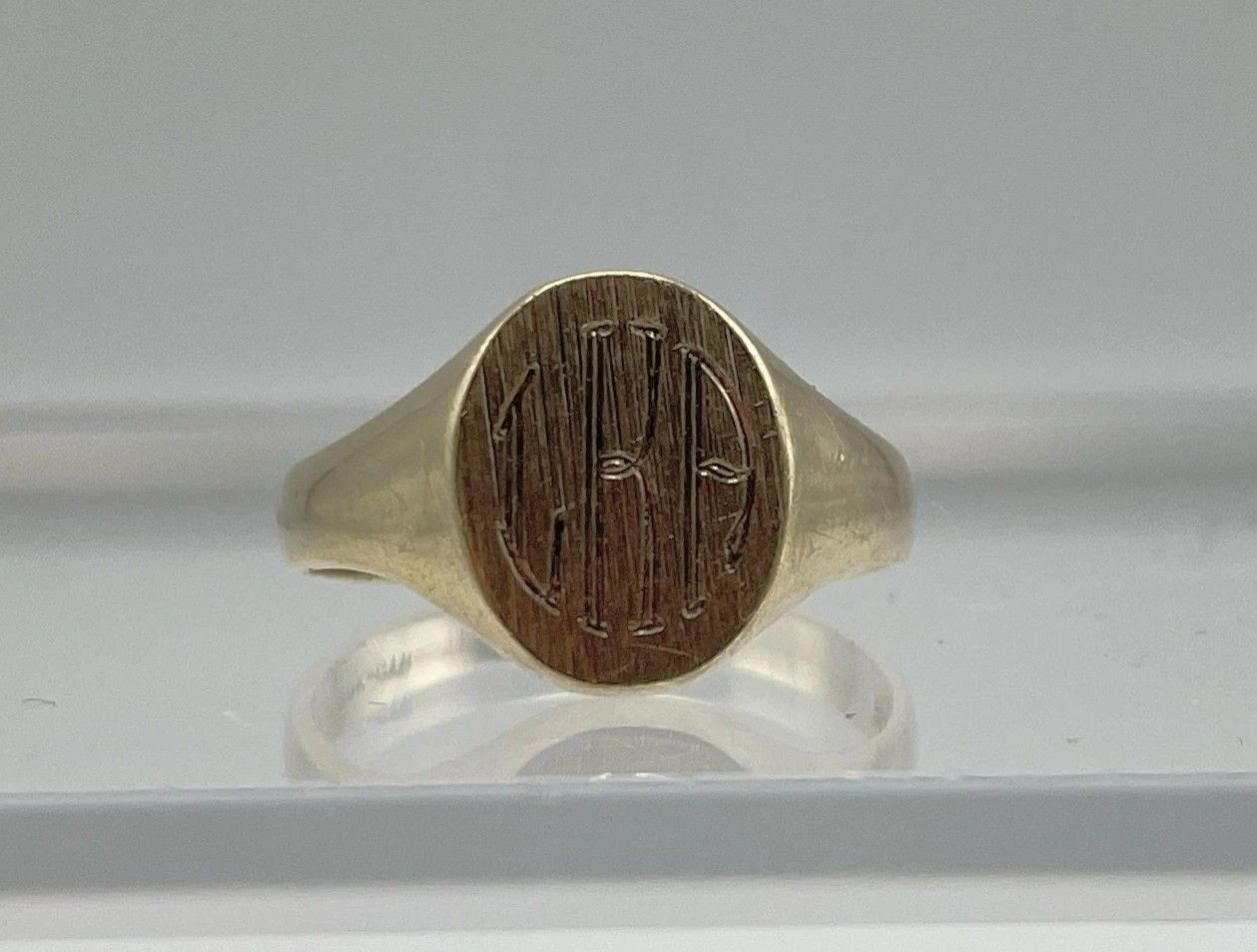 Vintage Vintage Gold Signet Ring 5.5 10k Oval Size ONE SIZE - 3 Thumbnail