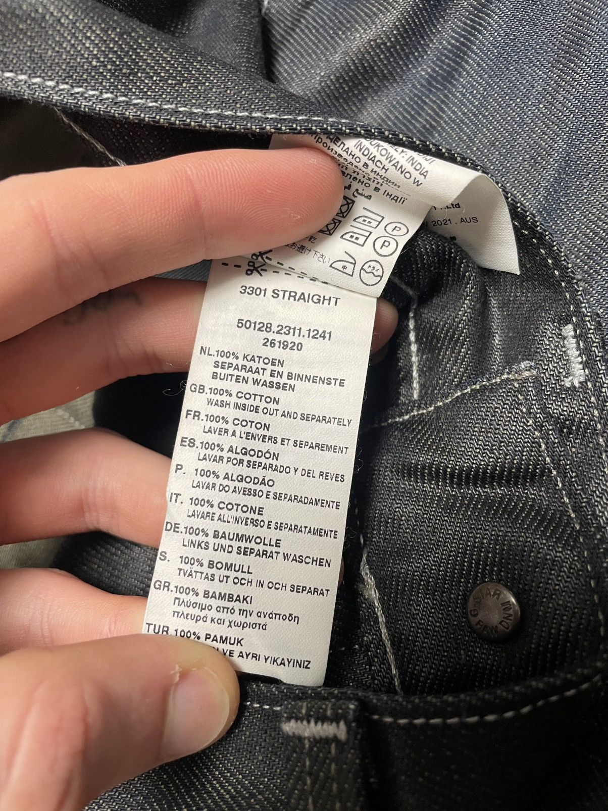 G-Star 32/32 Vintage G-Star Raw 3301 Straight Washed Denim Jeans Size US 32 / EU 48 - 16 Thumbnail