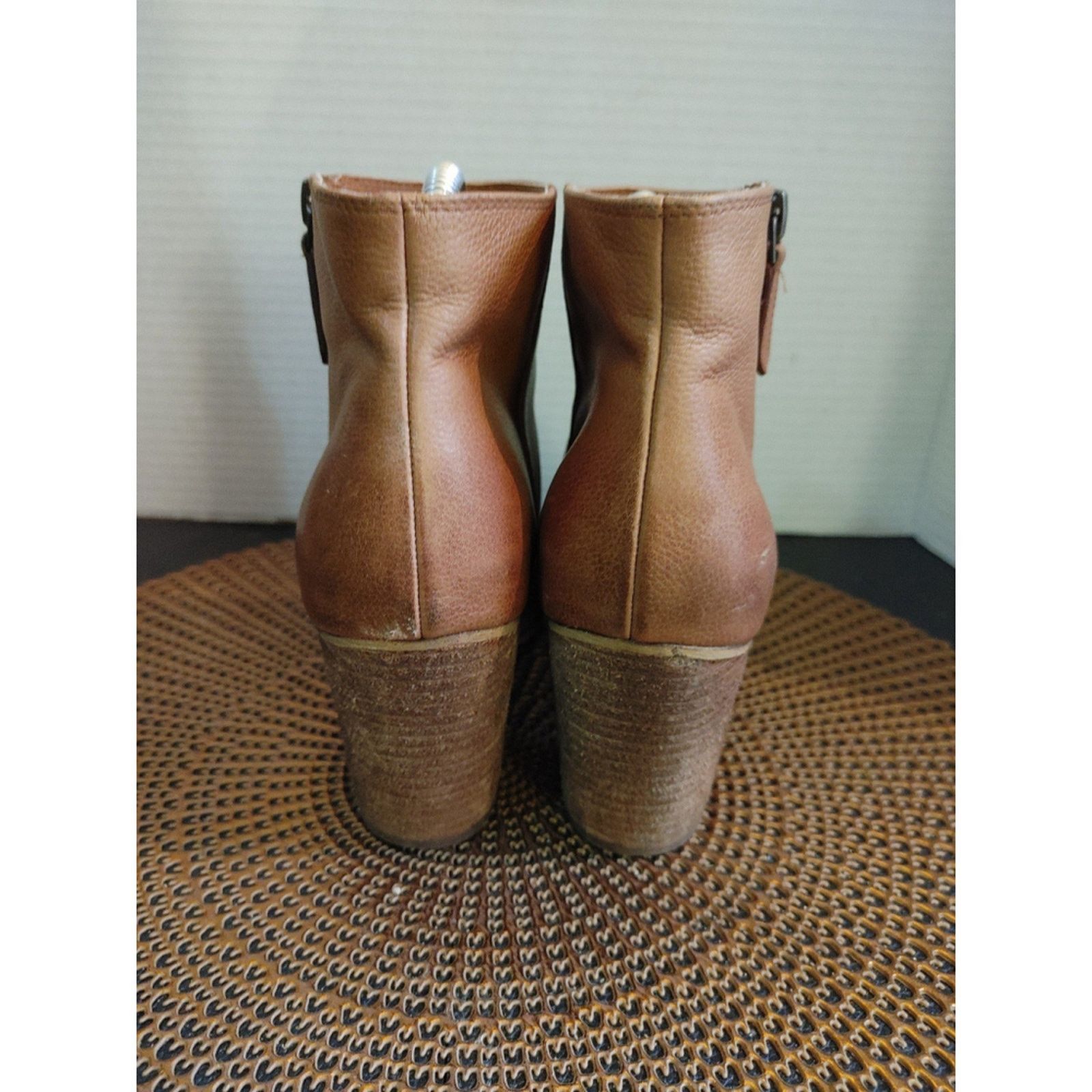 Nordstrom BP Brass Plum Lance Nordstrom Leather Ankle Booties Size 8M Size US 8 / IT 38 - 4 Thumbnail
