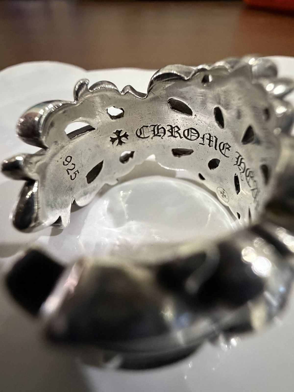 Chrome Hearts Chrome hearts double floral ring 11us Paris stamp Size ONE SIZE - 5 Thumbnail