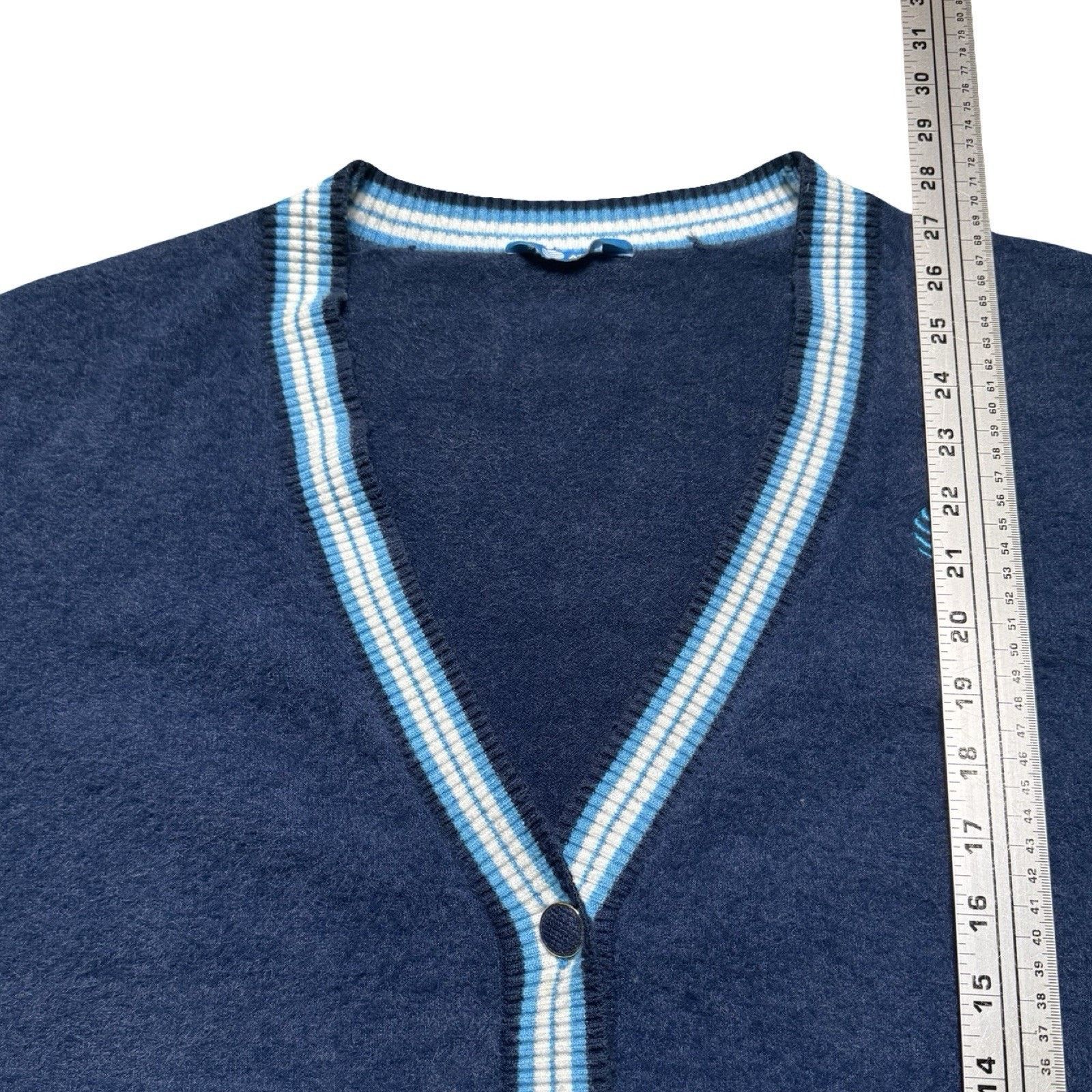 Other AT&T Employee Fuzzy Cardigan Blue Striped Size XL Size XL / US 12-14 / IT 48-50 - 6 Thumbnail