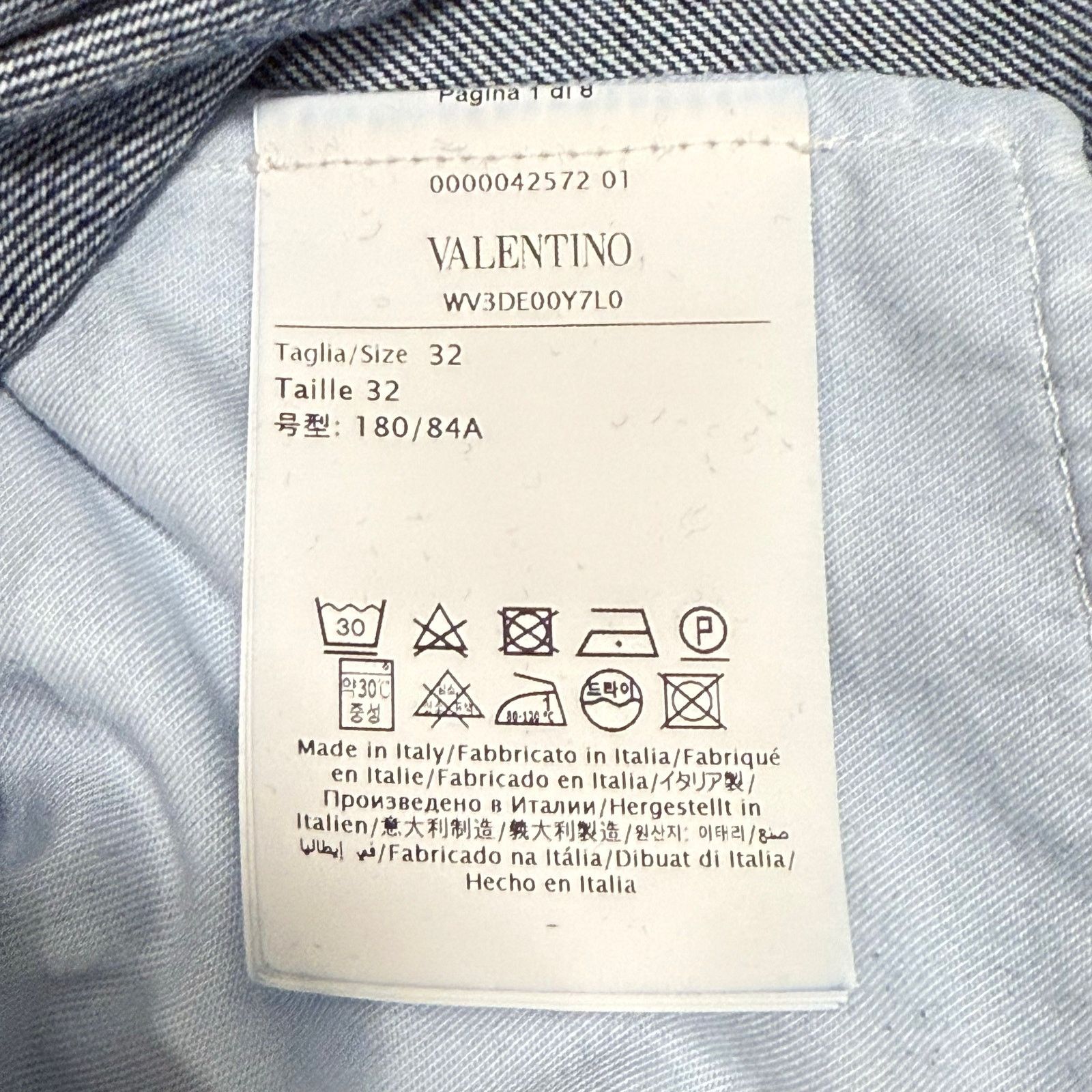 Valentino Rare Big V Logo Valentino Denim Jeans | 32 Size US 32 / EU 48 - 8 Thumbnail