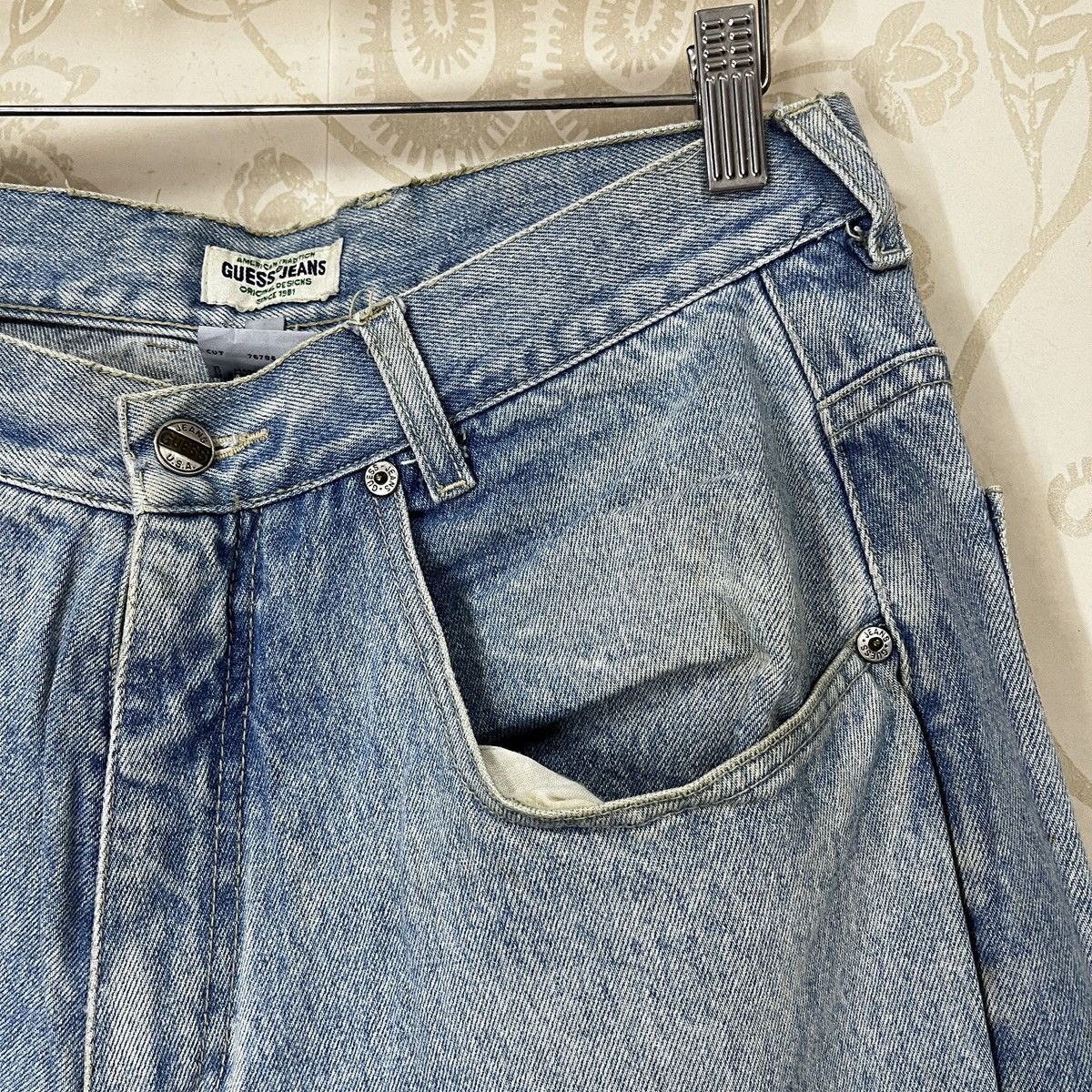 Guess × Vintage Vintage 90s GUESS USA Baggy Denim Size US 32 / EU 48 - 7 Thumbnail