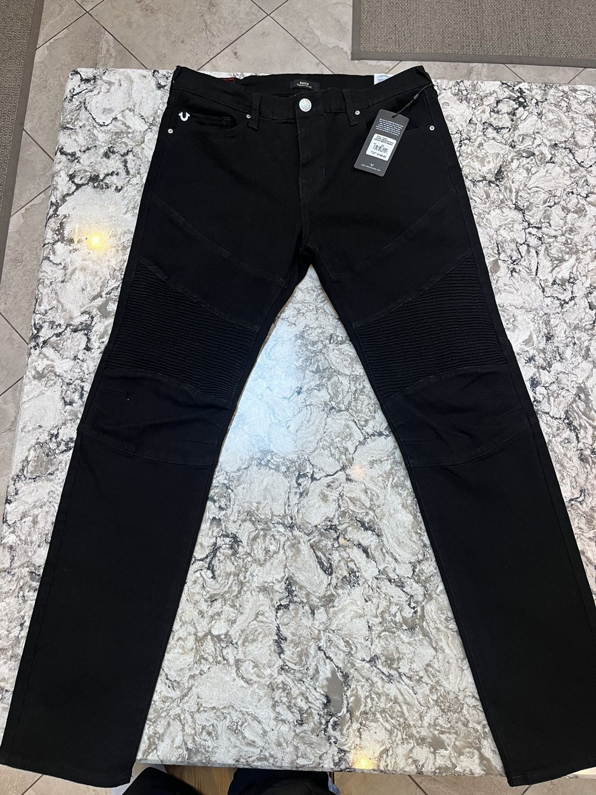 True Religion Black Relaxed Skinny Jeans