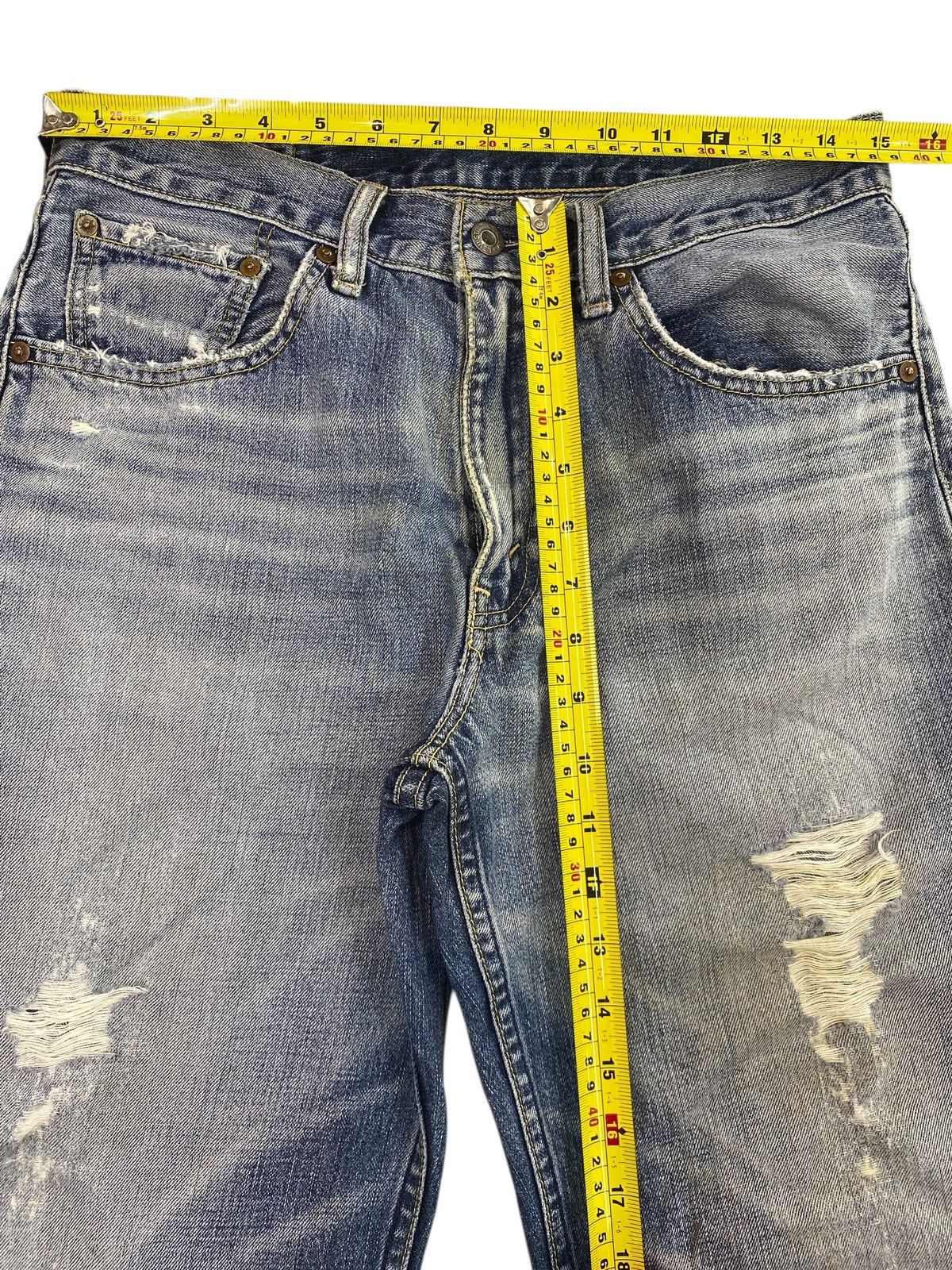 Levi's Levi’s Light Wash Distressed Whiskered Straight Leg Sytle Size US 30 / EU 46 - 6 Thumbnail