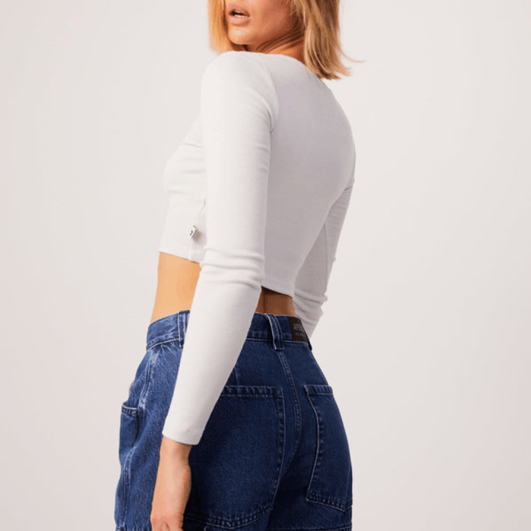 Afends NWT Afends - Harlow Recycled Cropped Ribbed Long Sleeve - S Size S / US 4 / IT 40 - 15 Thumbnail