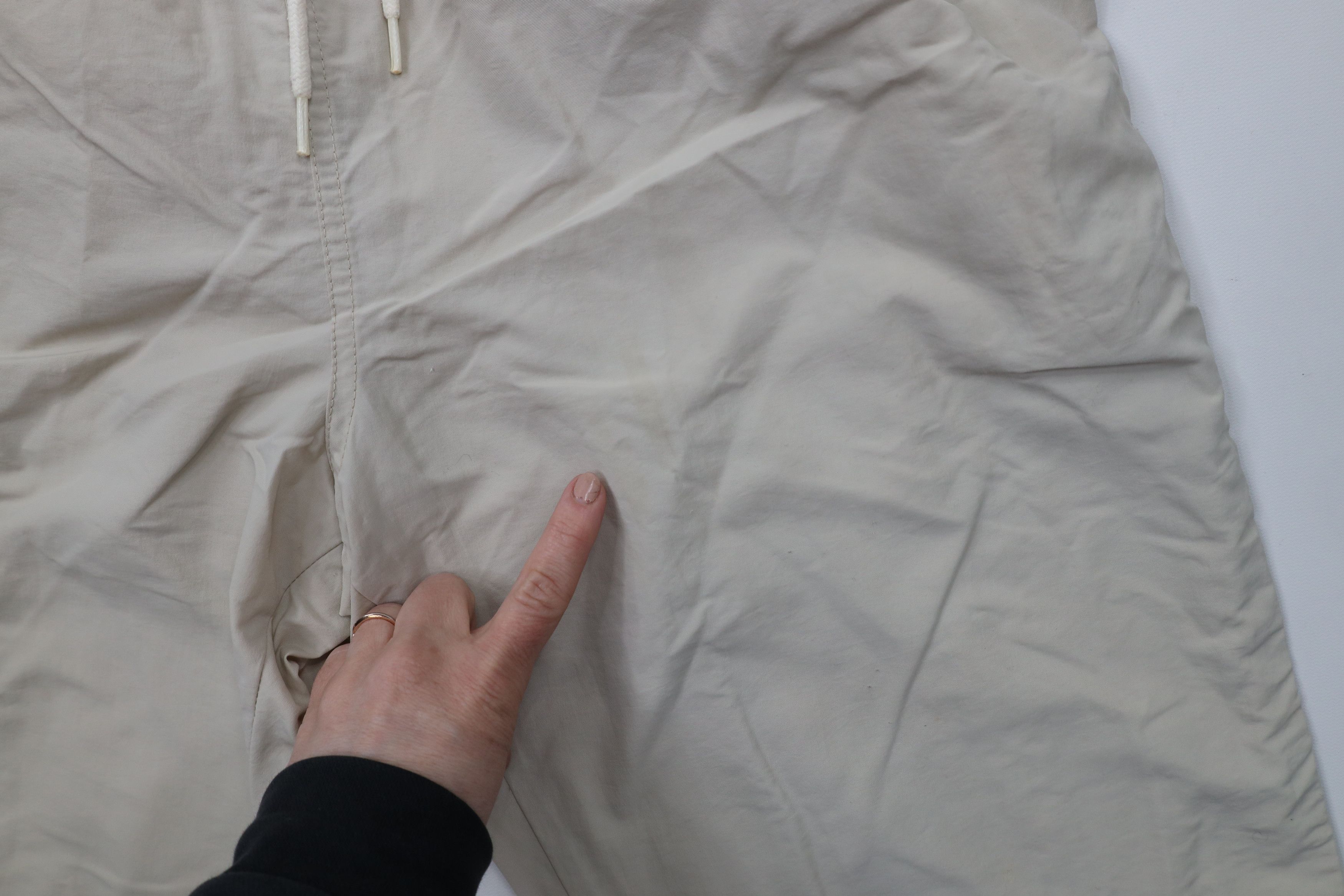 Lands' End × Vintage Vintage 90s Lands End Wide Leg Windbreaker Pants Beige USA Size 38" / US 16 / IT 52 - 8 Thumbnail