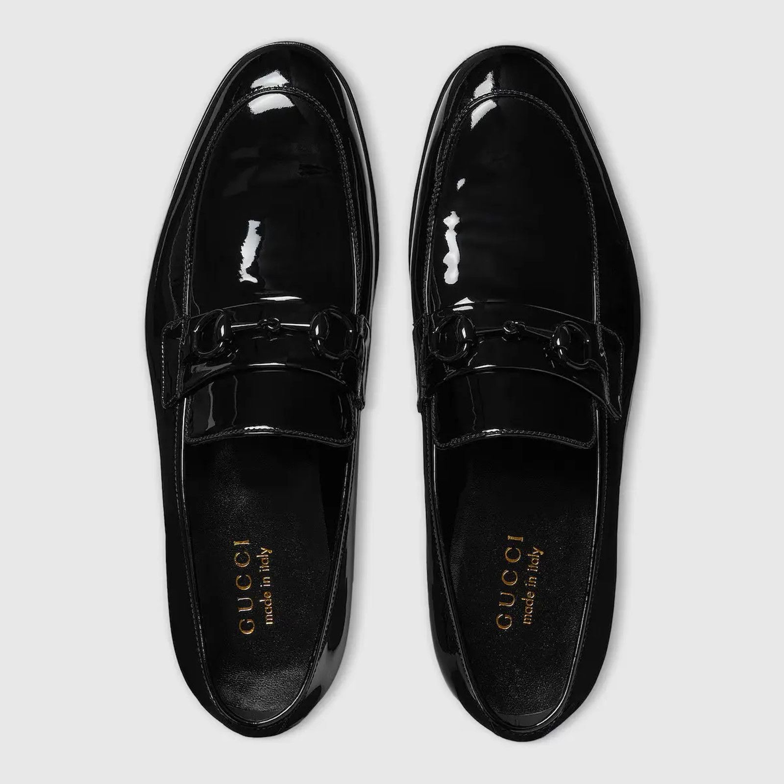 Gucci Gucci Mens Ed Black Patent Leather Horsebit Loafer US 14 Size US 14 / EU 47 - 8 Thumbnail