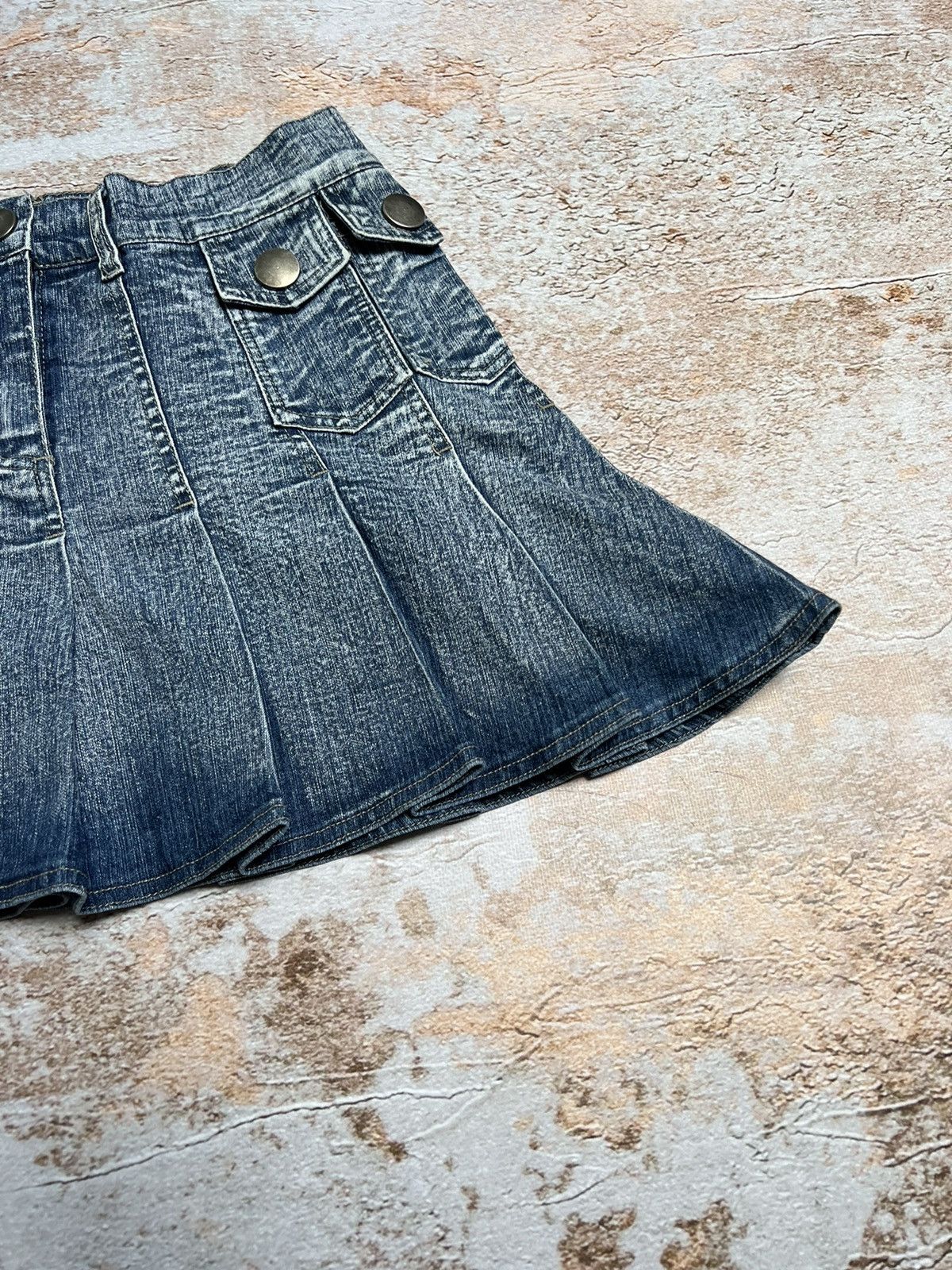 If Six Was Nine × Japanese Brand × Vintage Vintage Japanese super flare denim mini skirt Size 28" / US 6 / IT 42 - 3 Thumbnail