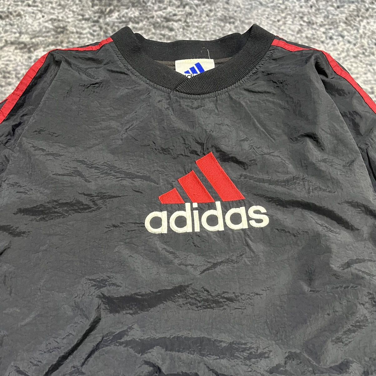 Adidas Vintage Y2K Adidas Embroidered Logo Windbreaker Pullover Size US L / EU 52-54 / 3 - 3 Thumbnail