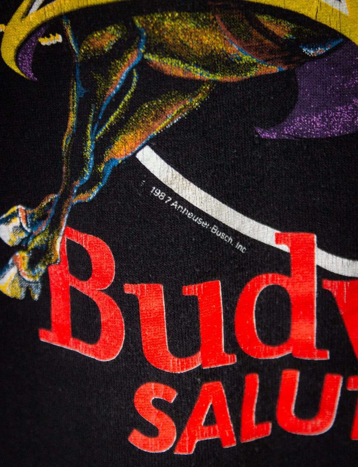 Vintage Vintage Army Budweiser Graphic T Shirt 1987 Size US L / EU 52-54 / 3 - 4 Thumbnail
