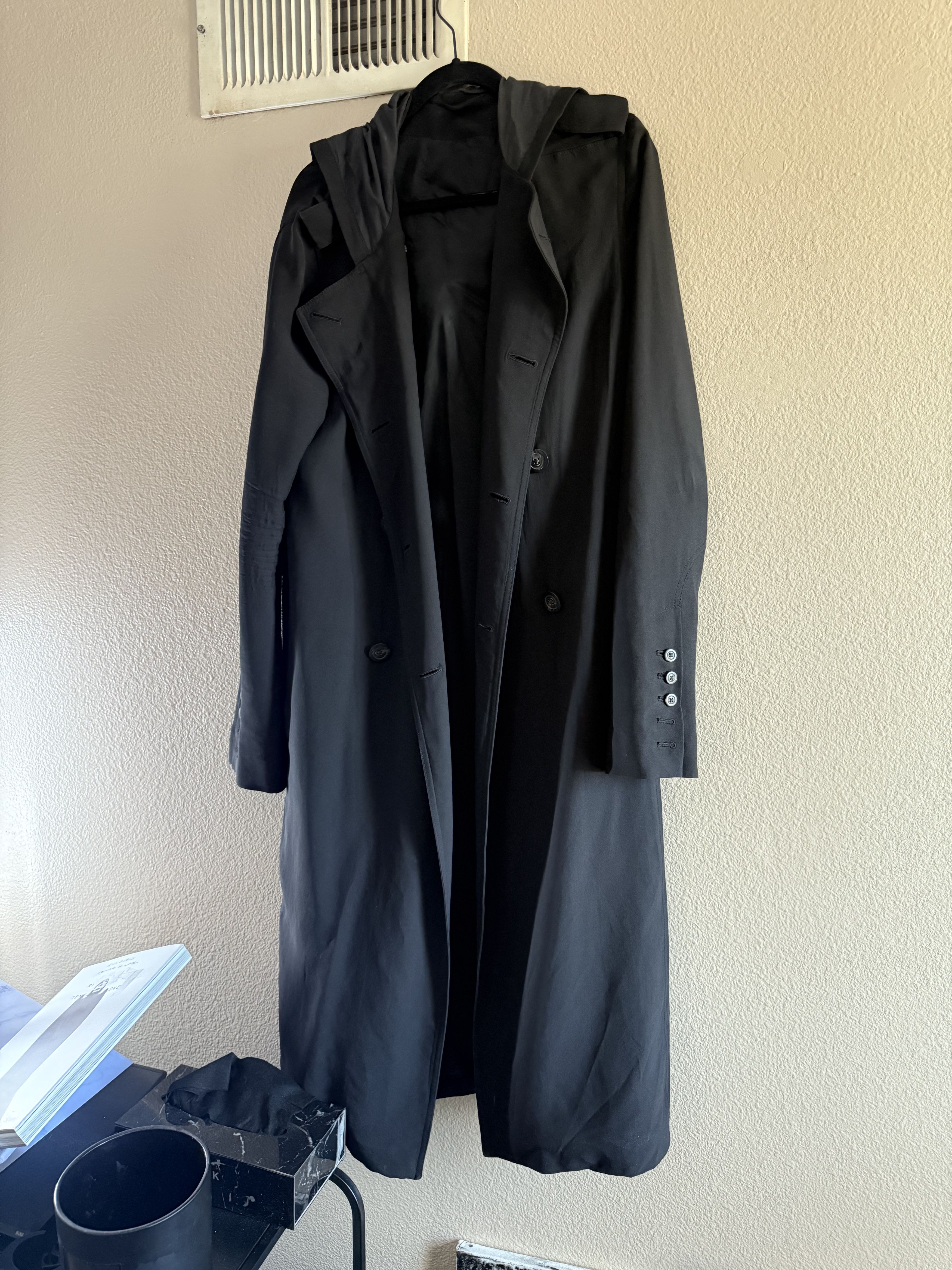 Rick Owens Trench Black | Grailed