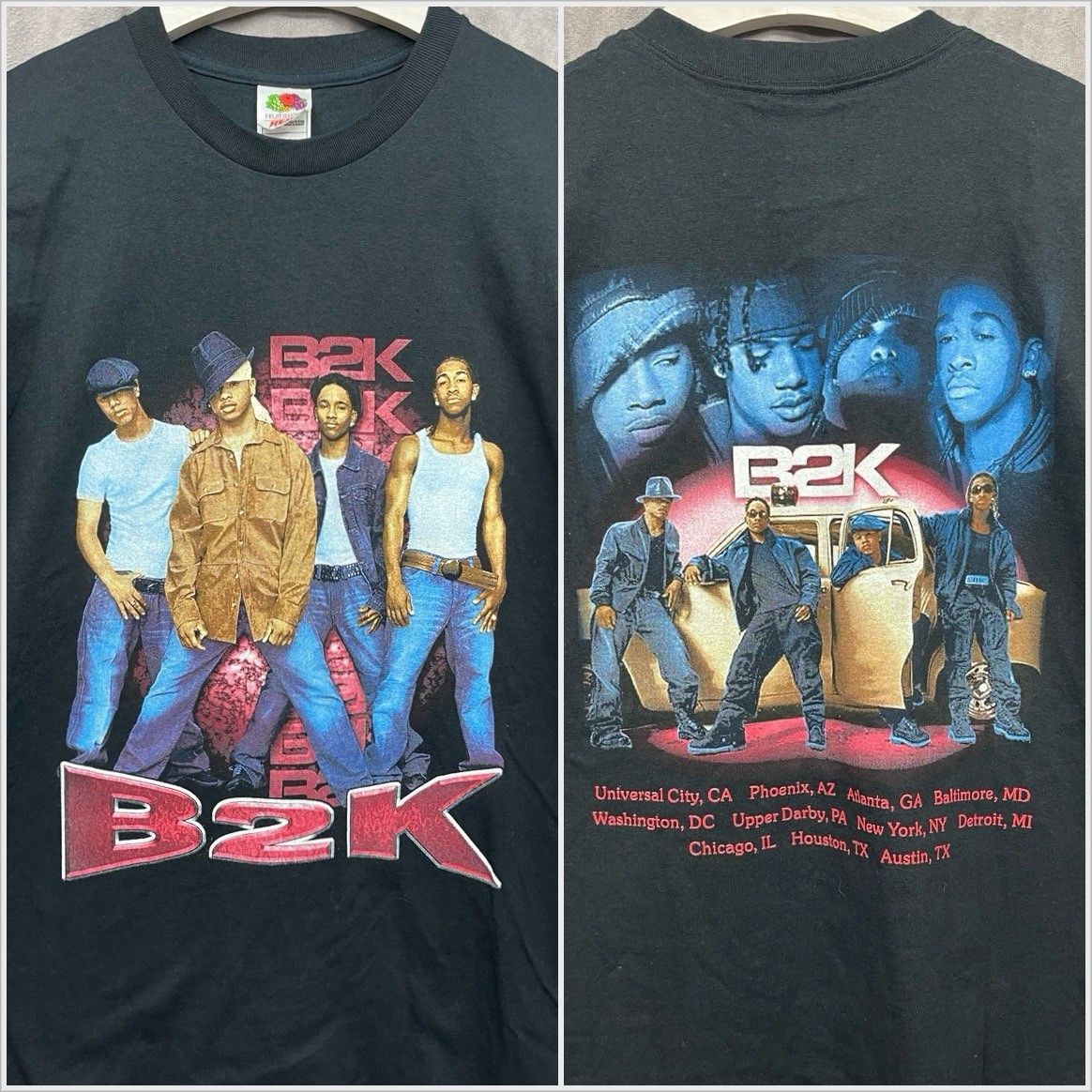 Fruit Of The Loom VINTAGE 2002 B2K SCREAM TOUR II CONCERT T-SHIRT BLACK L RAP Size US L / EU 52-54 / 3 - 1 Thumbnail