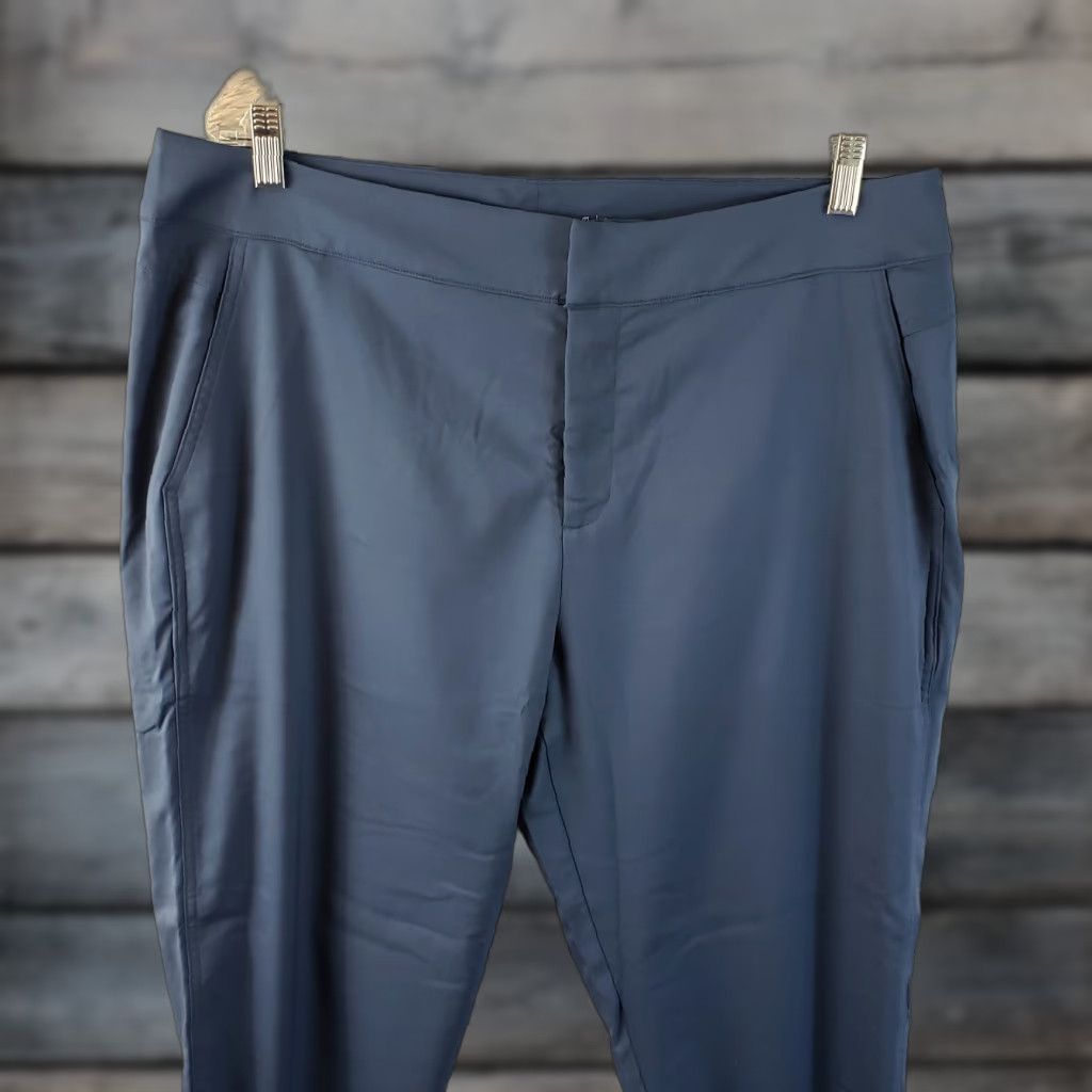 Vintage Zuda Womens Cropped Pants Sz Large Petite Blue High Rise Pants Size 36" / US 14 / IT 50 - 1 Thumbnail