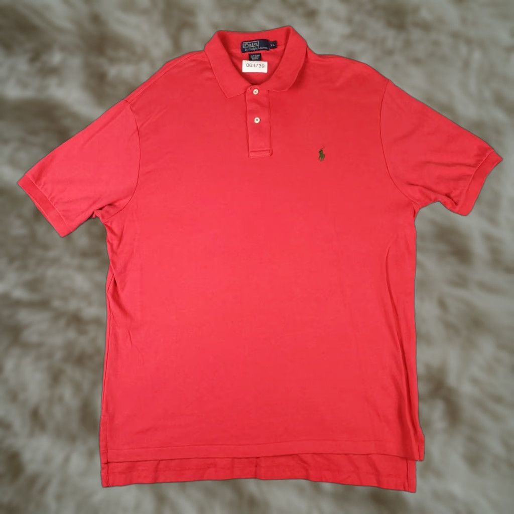 Ralph Lauren Ralph Lauren Polo Shirt Mens XL Red Pony Short Sleeve Button-Front Collared Cotton Classic Golf Casual Size US XL / EU 56 / 4 - 1 Thumbnail
