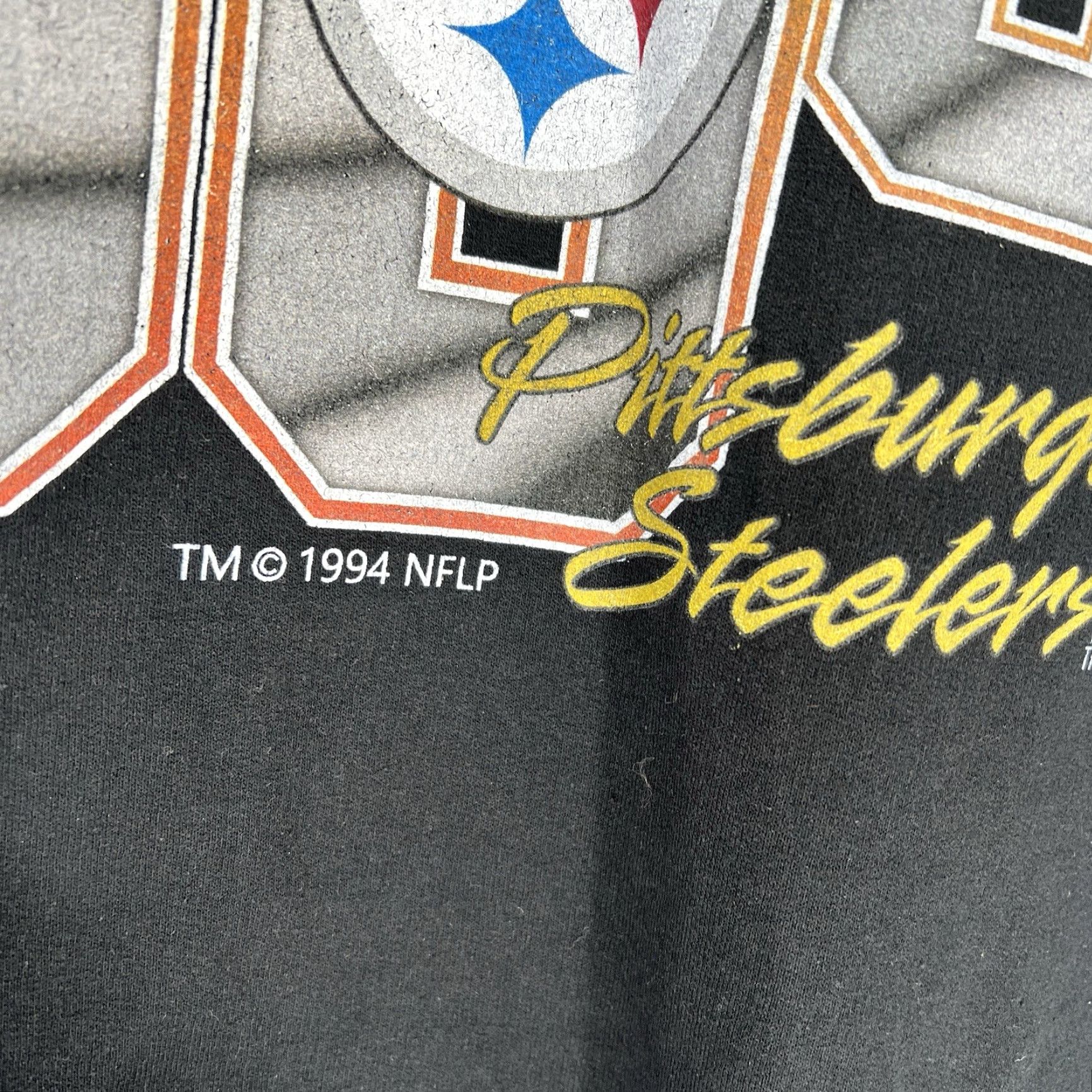 Gildan VINTAGE Pittsburgh Steelers Sweatshirt 2XL Black Men Crew Neck Long Sleeve Graphic Print 90s Football Pullover Gildan Cotton Blend Size US XXL / EU 58 / 5 - 4 Thumbnail