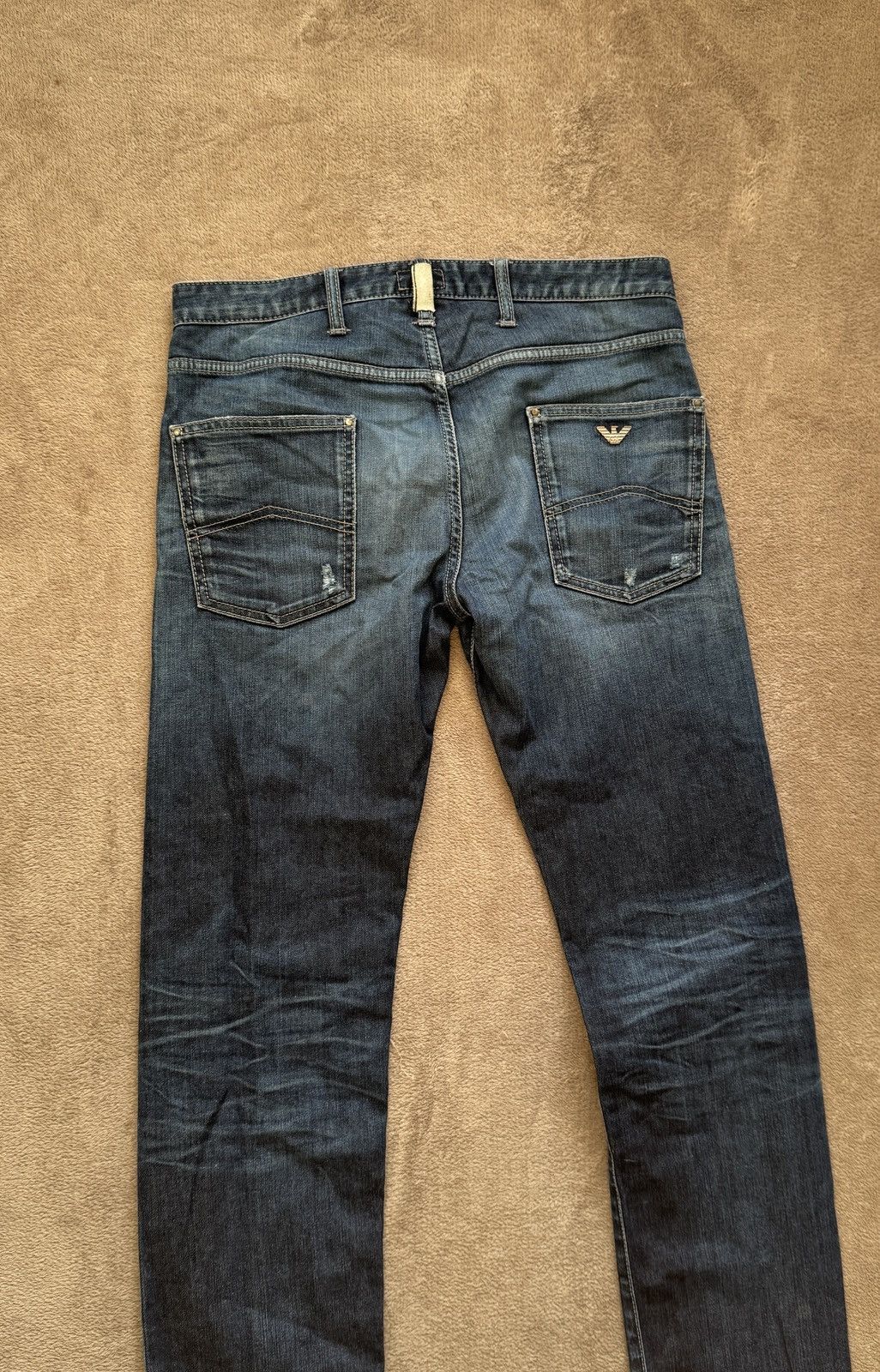 Vintage Armani Y2K Washed Slim Fit Jean grunge punk balenciaga gucci Size US 32 / EU 48 - 2 Thumbnail