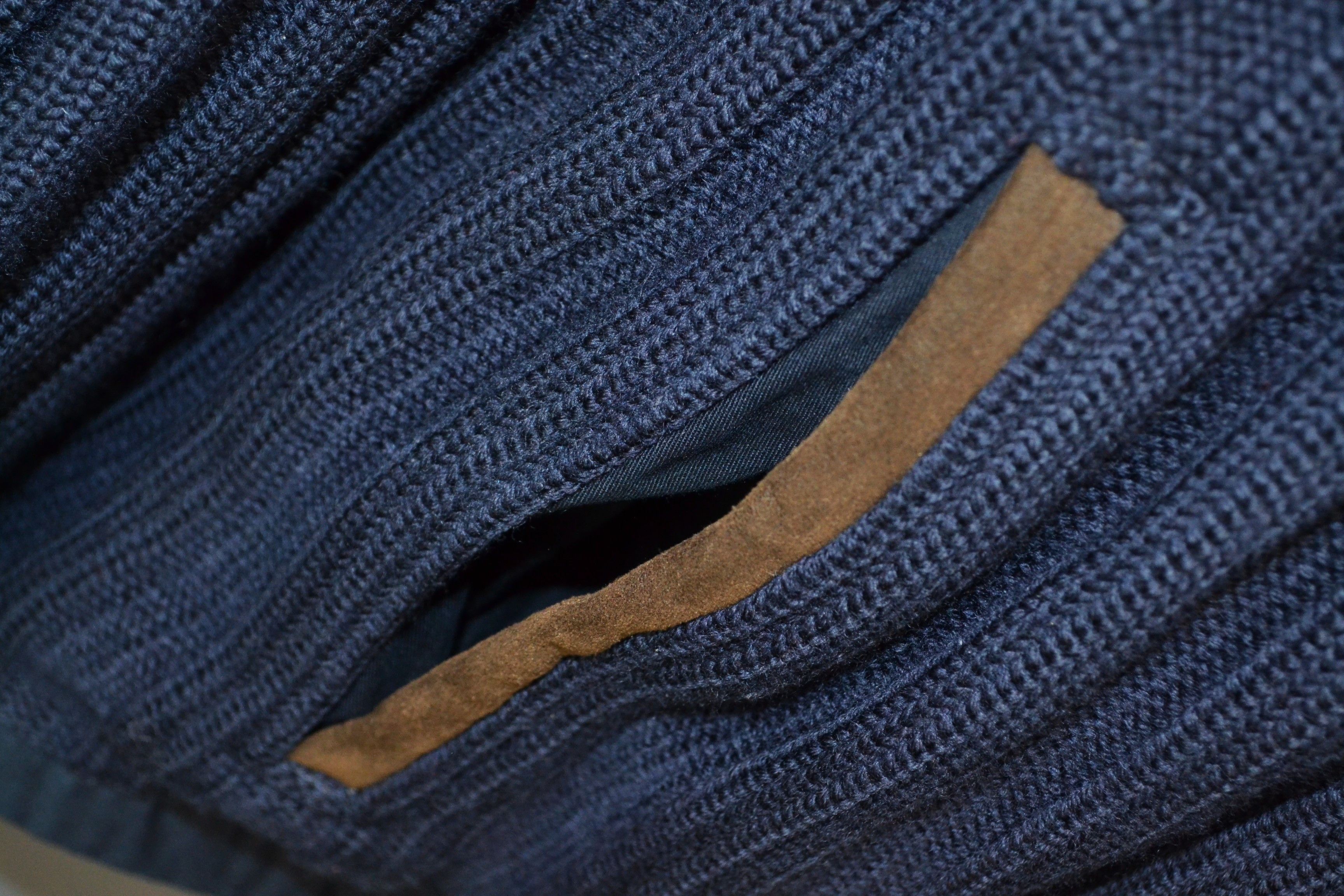 Paul & Shark Paul & Shark Bretagne Ribbed Knit Jacket Wool Leather Sydney Size US XL / EU 56 / 4 - 10 Thumbnail