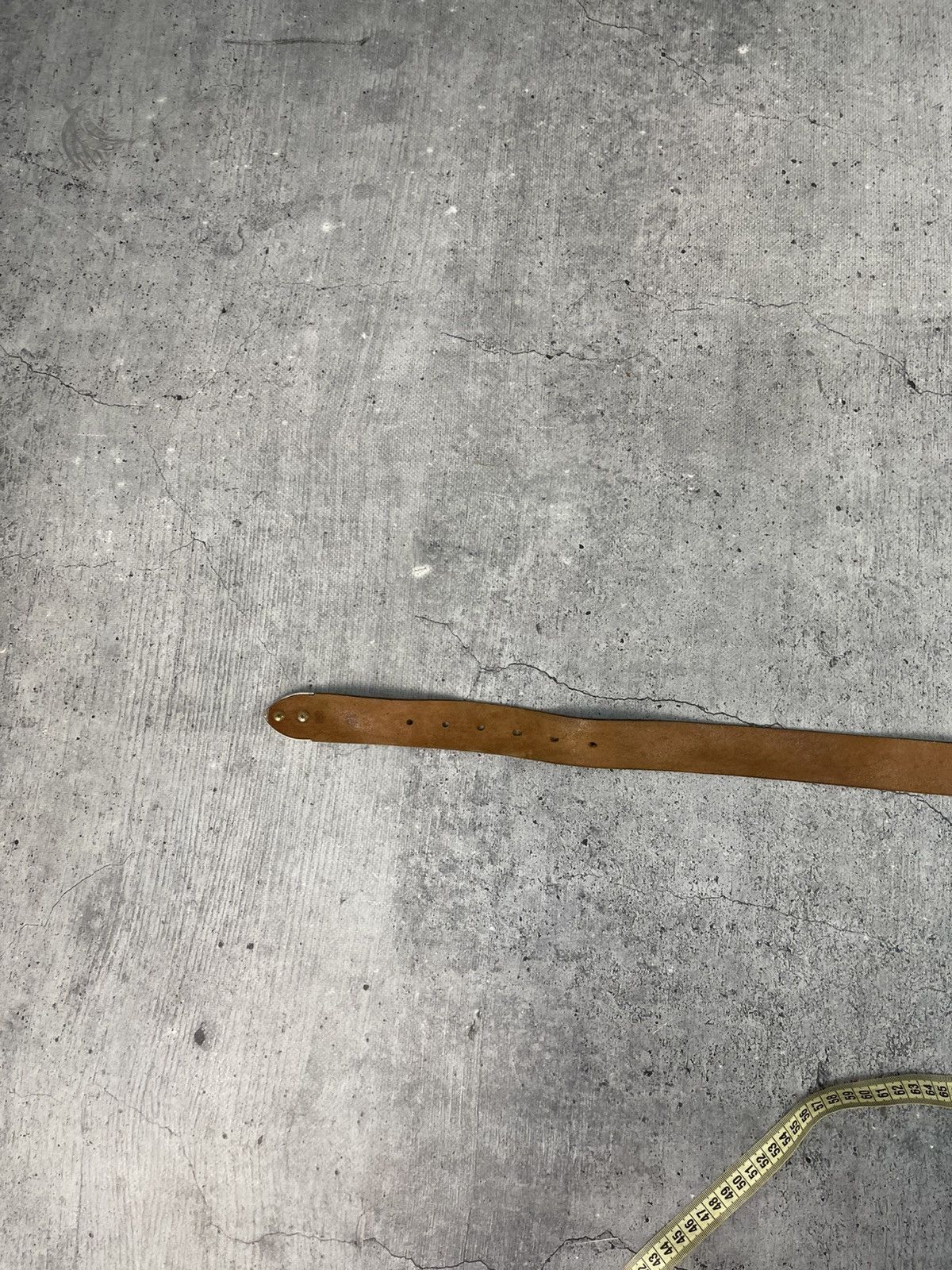 Japanese Brand Vintage Leather Y2K Avant-garde Distressed Brown Metal Belt Size ONE SIZE - 11 Thumbnail