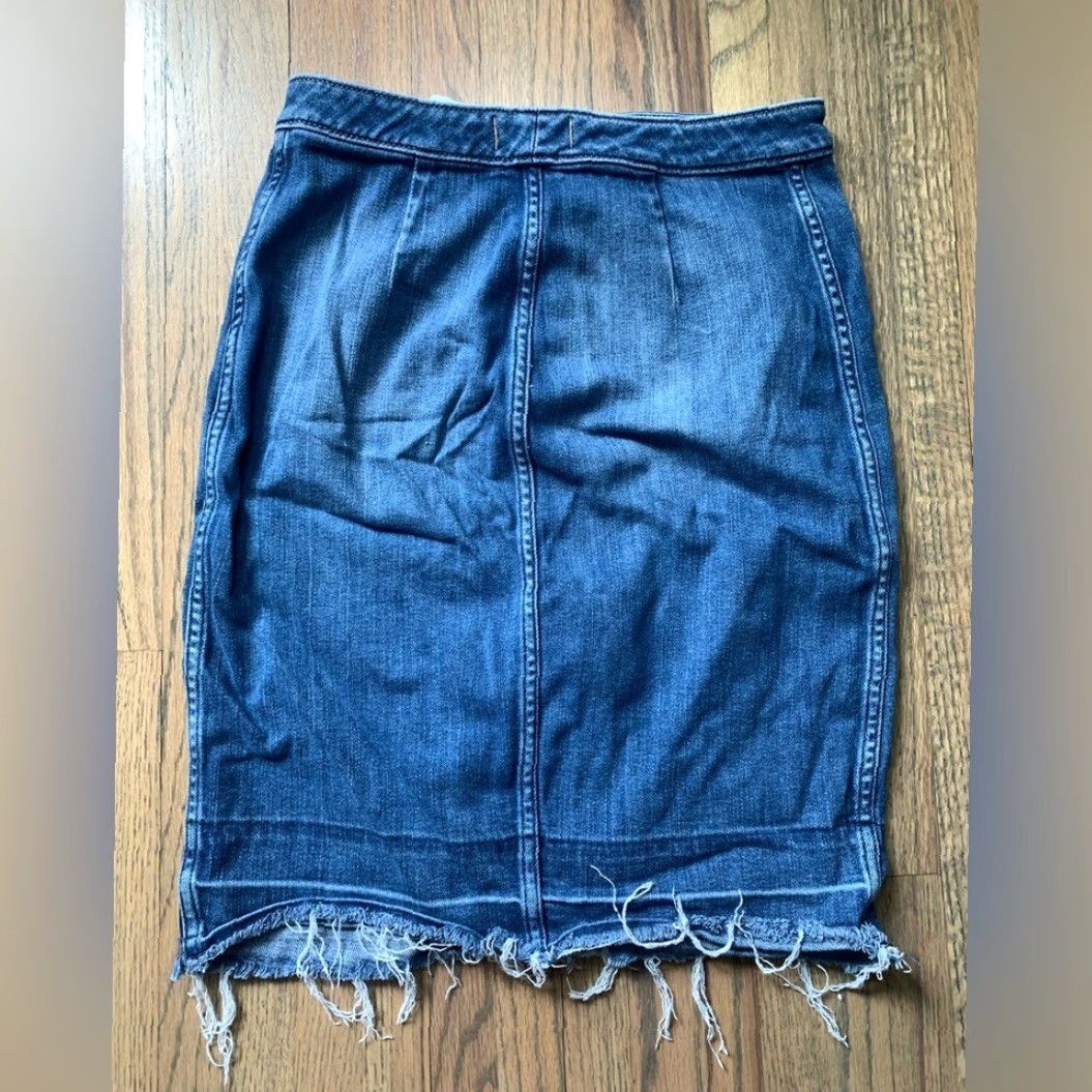 Abercrombie & Fitch VINTAGE Abercrombie & Fitch Denim Skirt 27 Women Midi Mini Blue Size 27 Skirt Regular Size 27" / US 4 / IT 40 - 5 Thumbnail