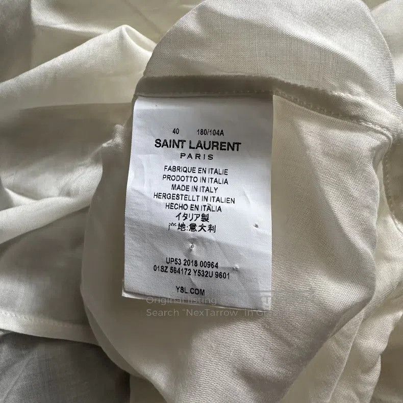 Saint Laurent Paris Saint Laurent Paris White shirt Size S / US 4 / IT 40 - 4 Thumbnail