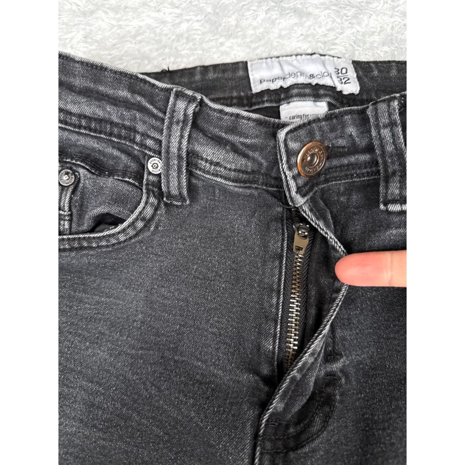 Vintage VINTAGE Paperdenim & Cloth Jeans Womens 30 Black Denim Mid Rise Cotton Blend 29x30 Size 30" / US 8 / IT 44 - 5 Thumbnail