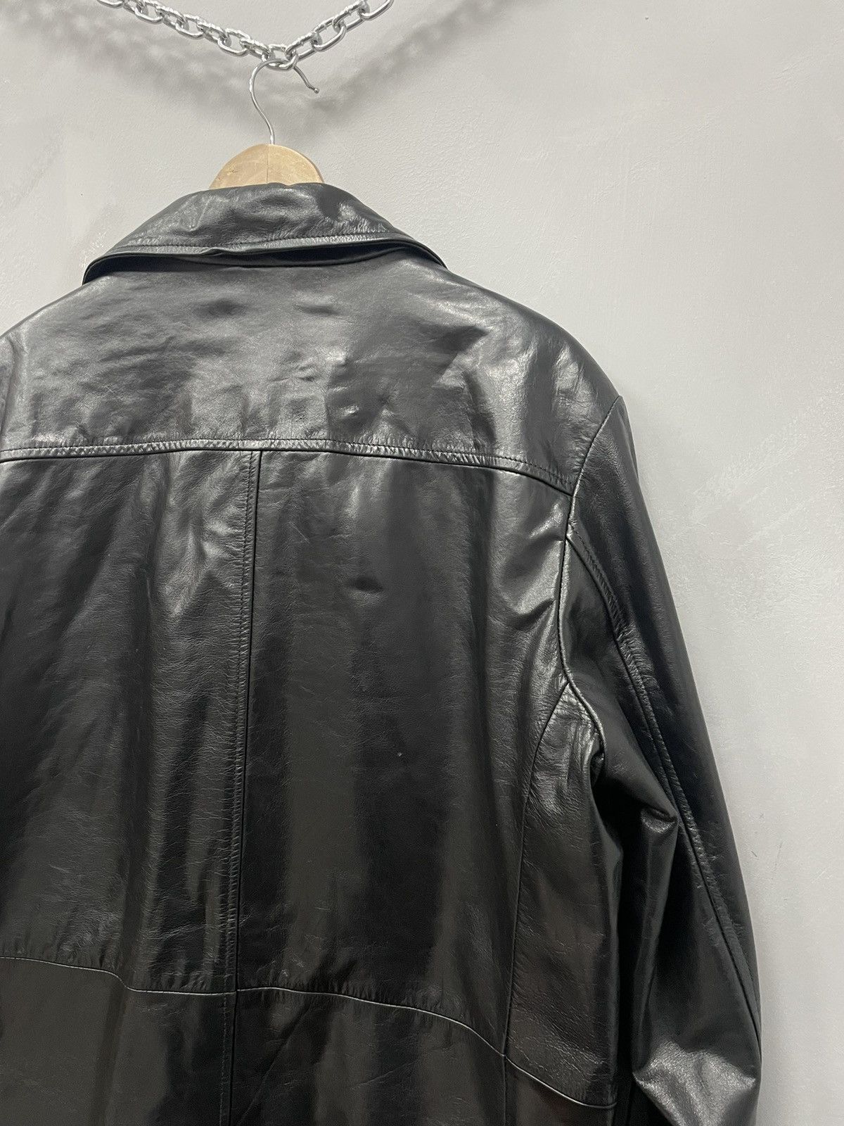 Leather × NFL Vintage Black Leather Coat I REDSKINS Japanese Brand Size US M / EU 48-50 / 2 - 15 Thumbnail