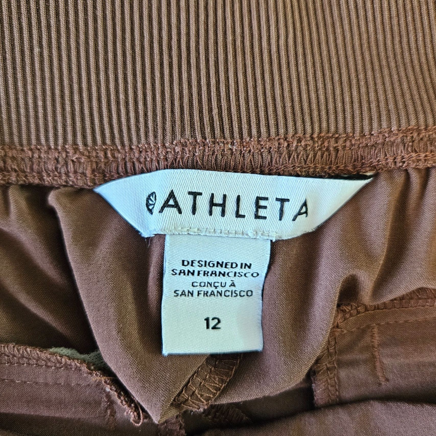 Athleta Athleta Pant Ankle Womens 12 Brown High Rise Pull On Athleisure Size 34" / US 12 / IT 48 - 7 Thumbnail