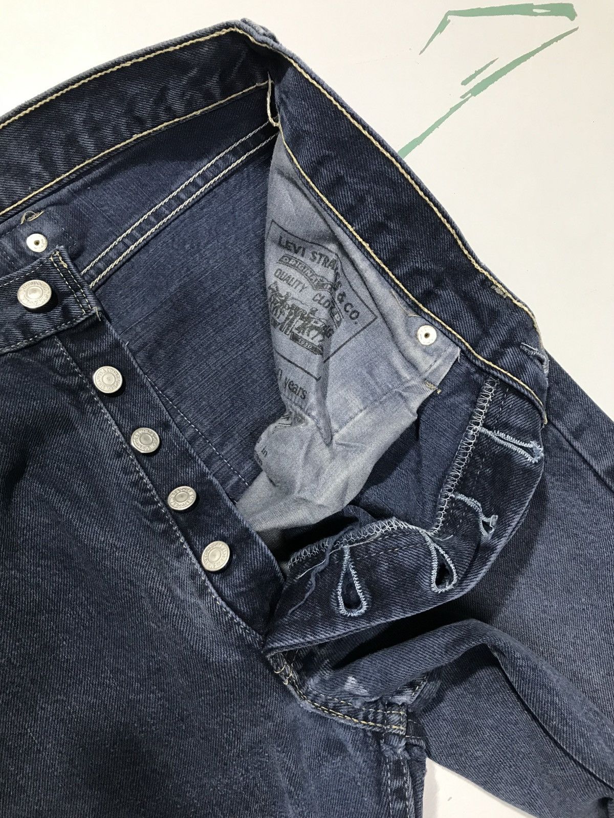 Levi's Vintage Levi’s buckle belt denim Size US 34 / EU 50 - 7 Thumbnail