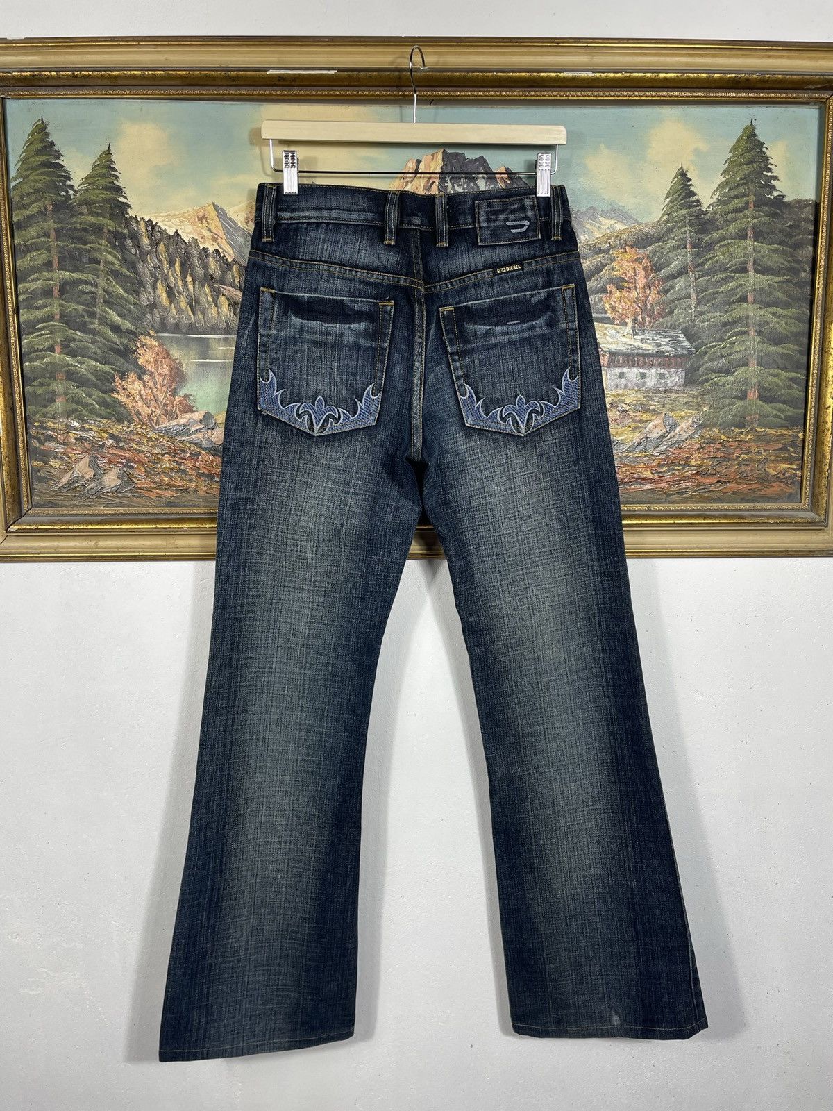 Diesel × If Six Was Nine × Vintage Diesel Vintage Y2k Flare Boot Cut Denim Jeans Trousers Pants Size 30" / US 8 / IT 44 - 1 Thumbnail
