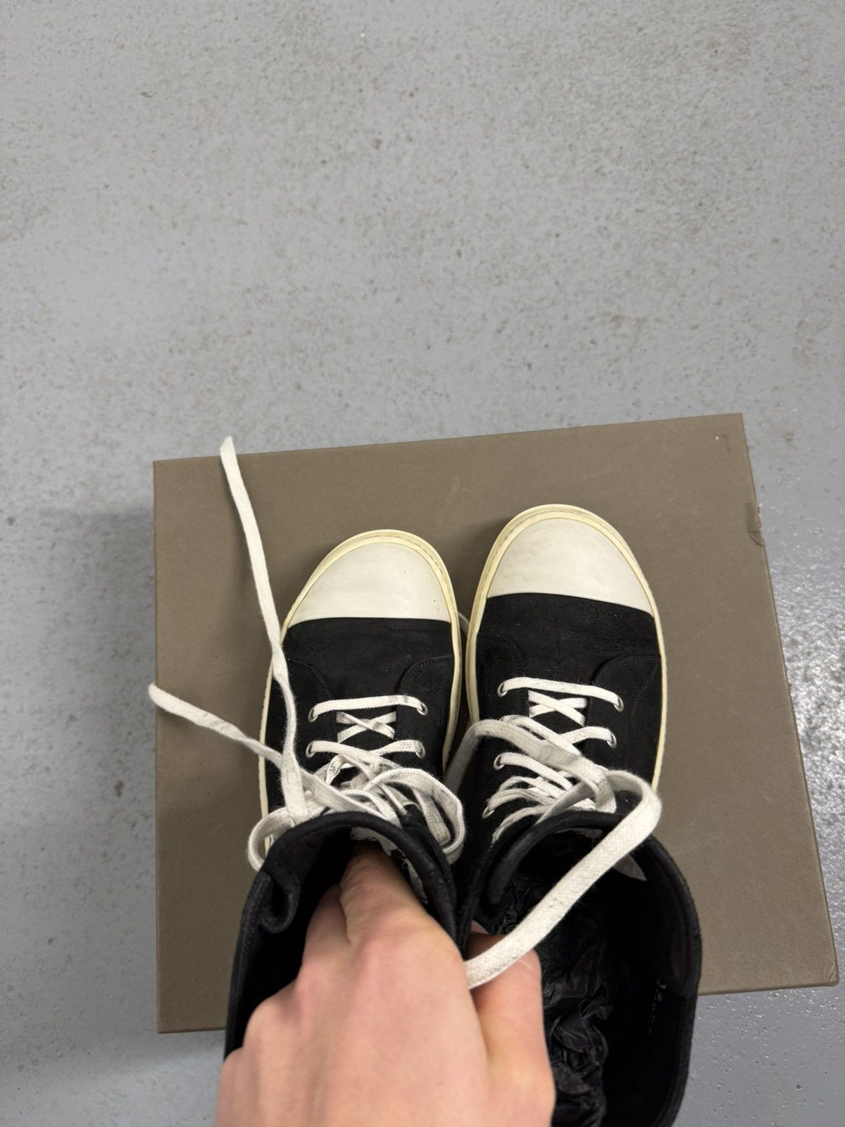 Rick Owens Rick Owens Mainline Nubuck High Ramones With Shopper And Box Size US 11 / EU 44 - 9 Thumbnail