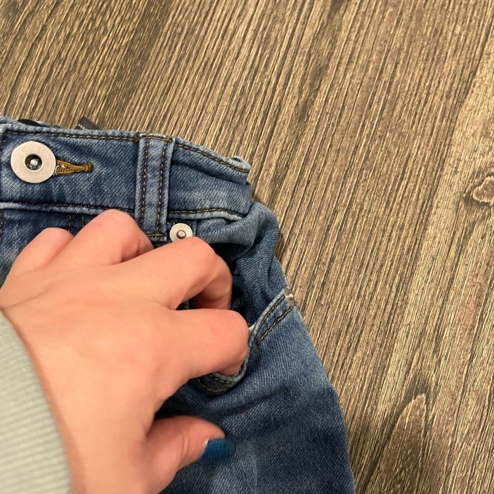 Vintage Members Mark Boys Favorite Knit Denim Jeans Slim Fit Size 10 Size 32" / US 10 / IT 46 - 3 Thumbnail