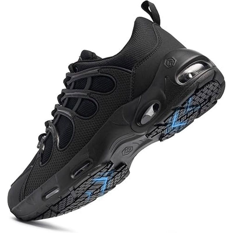 Other Larnmern Men's 8.5 Black Air Cushioned Work Sneakers Size US 8.5 / EU 41-42 - 1 Thumbnail