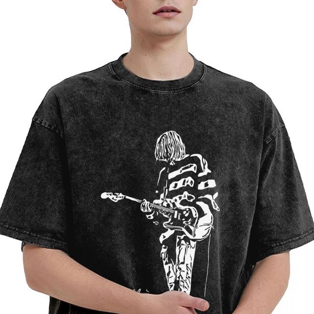 Japanese Brand Washed T-shirt Kurt Cobain Printed Graphic Size US S / EU 44-46 / 1 - 4 Thumbnail