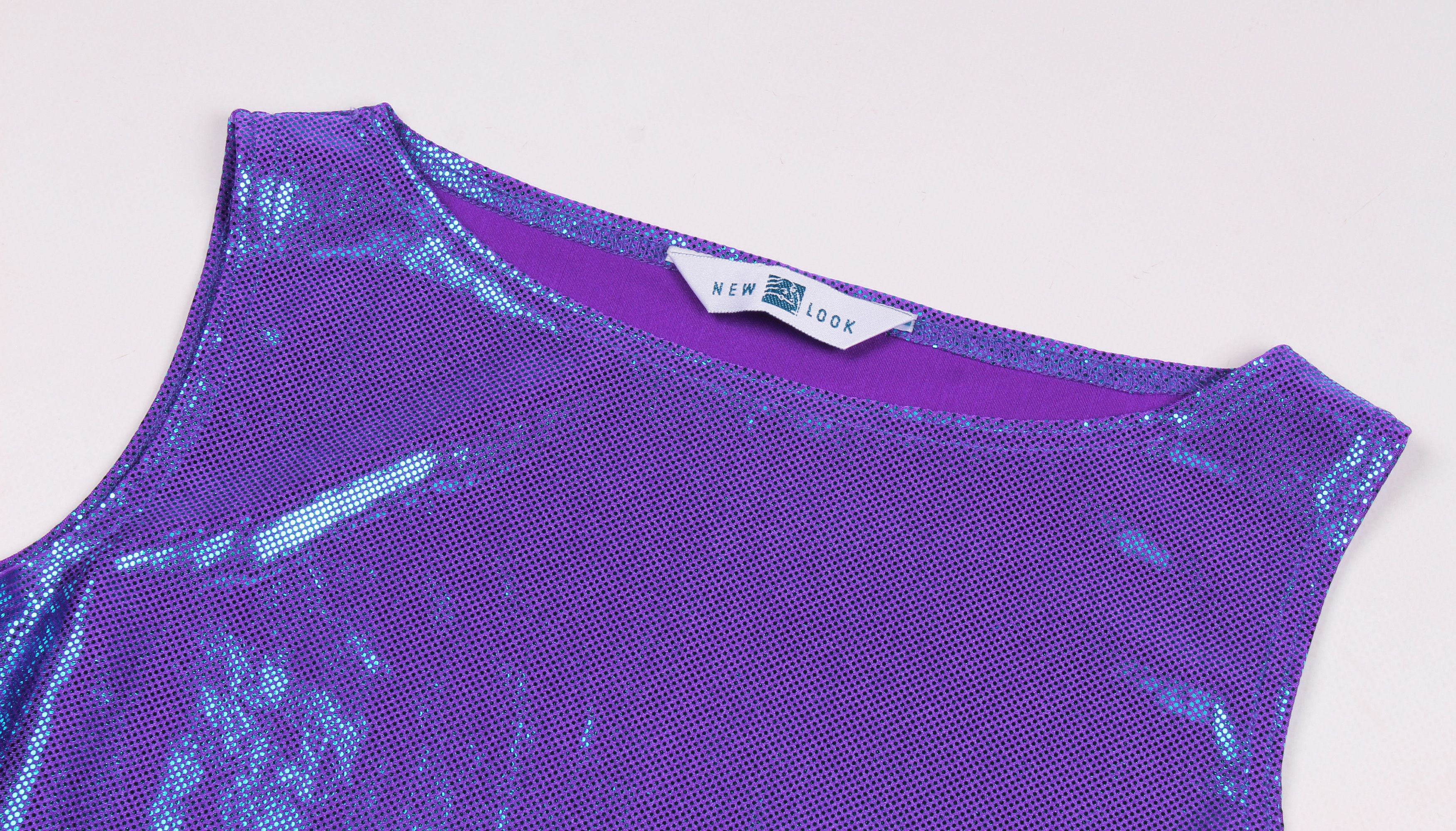 New Look × Vintage Vintage New Look Y2K Shiny Open Back Cropped Top Size S / US 4 / IT 40 - 5 Thumbnail