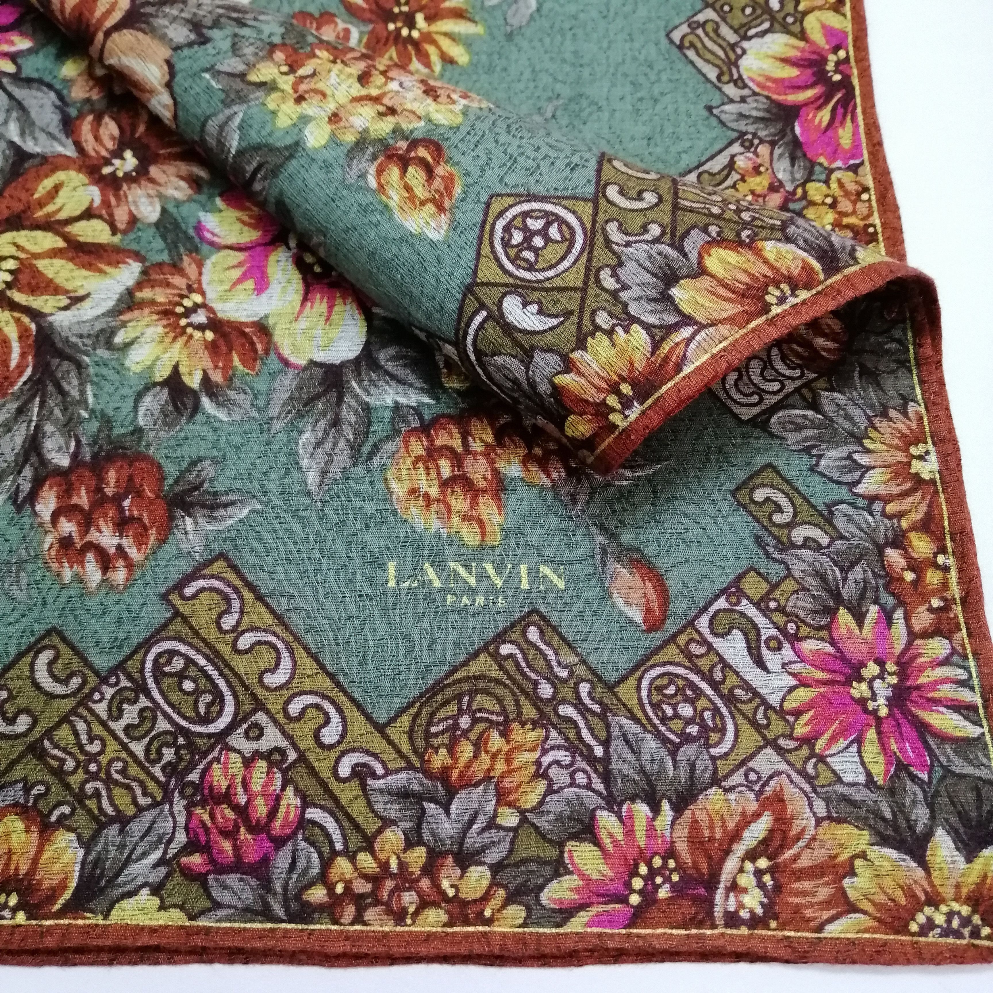 Lanvin × Vintage Lanvin Handkerchief/Neckerchief/Scarves-KD1209 Size ONE SIZE - 4 Thumbnail