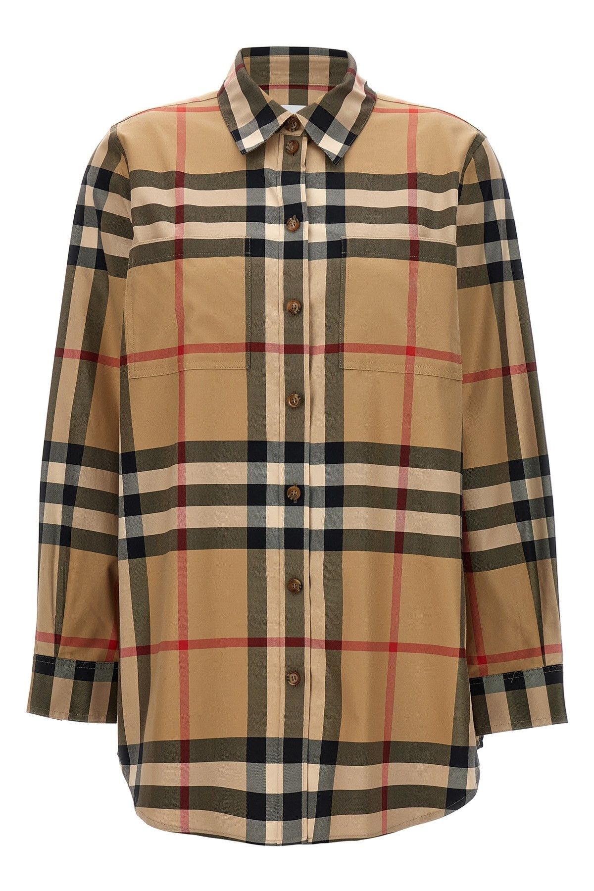 image of Burberry 'paola' Shirt in Beige, Women's (Size Medium)