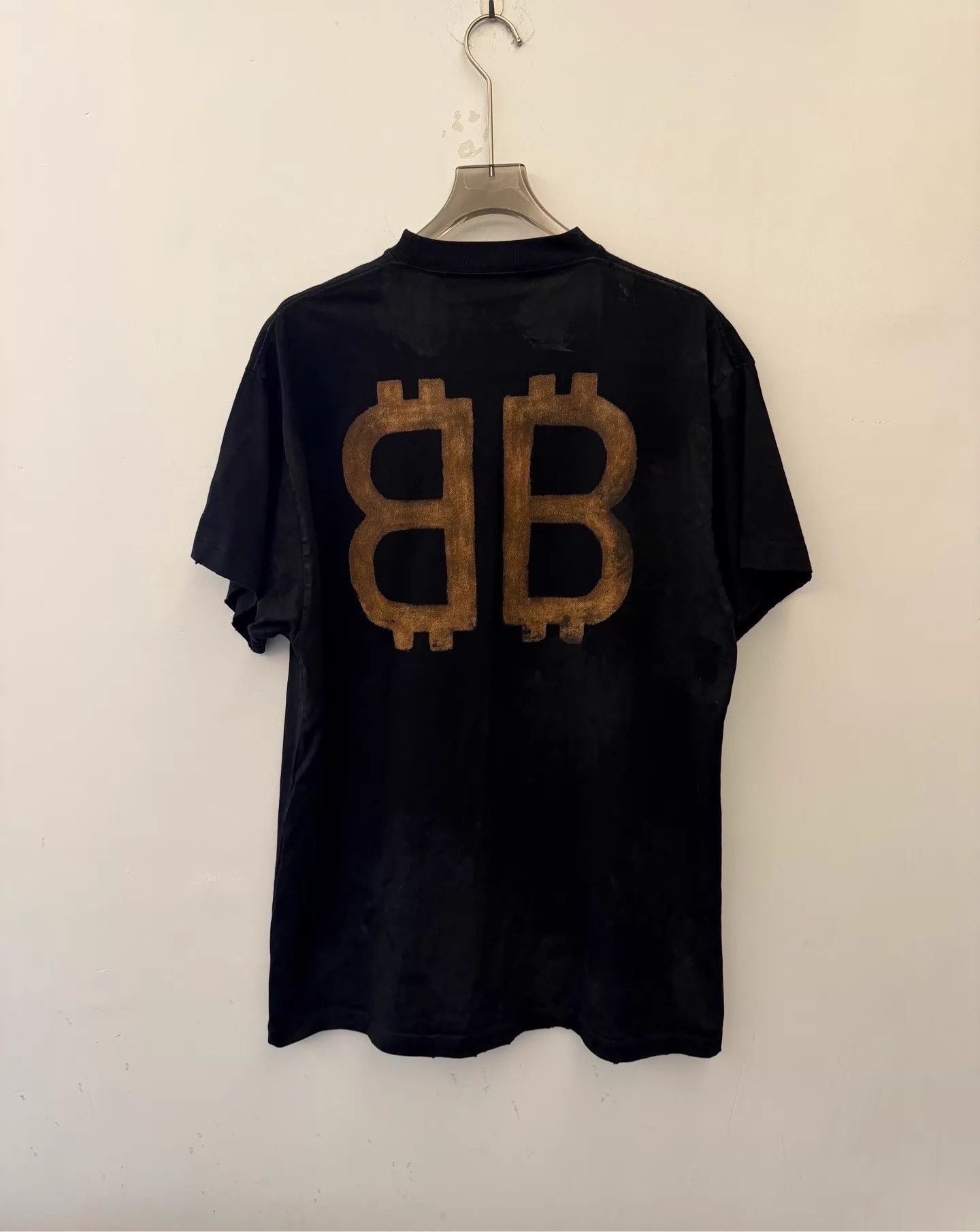 Balenciaga Balenciaga Oversize Logo Crew Short Tee Black 1 Size S / US 4 / IT 40 - 2 Thumbnail