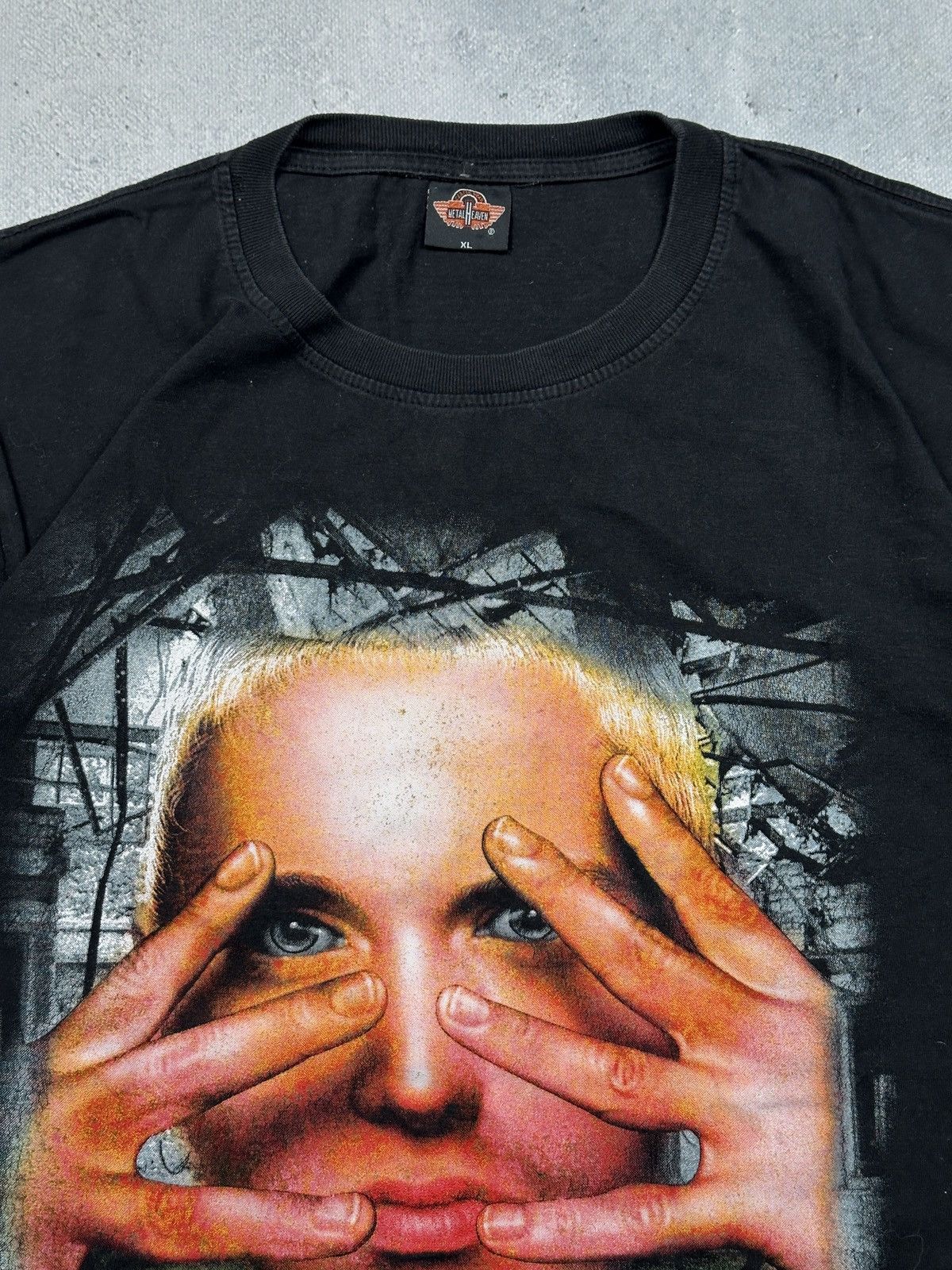 Eminem Vintage Overprint Eminem Graphic Tee Bold Portrait Print 00s Size US L / EU 52-54 / 3 - 9 Thumbnail