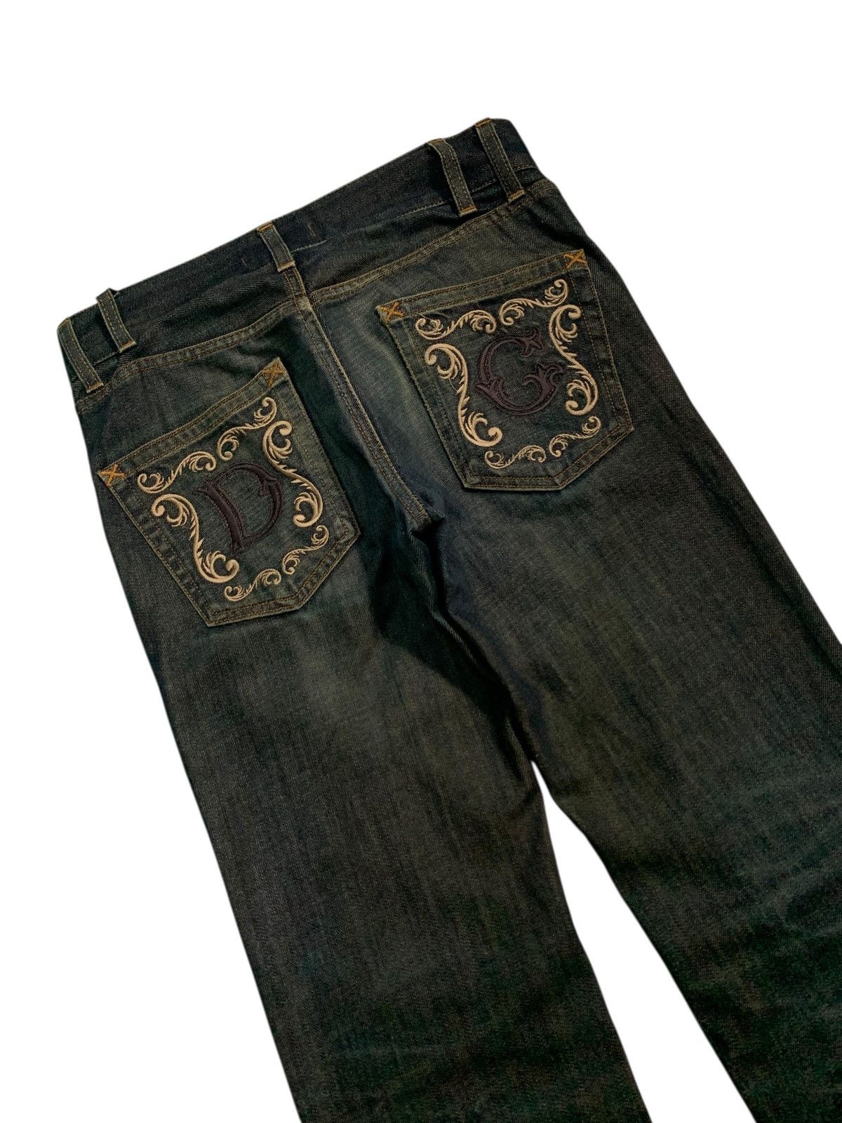 Dolce & Gabbana VINTAGE DOLCE & GABBANA EMBROIDERY LOGO RUSTY ITALY DENIM Size US 31 - 5 Thumbnail