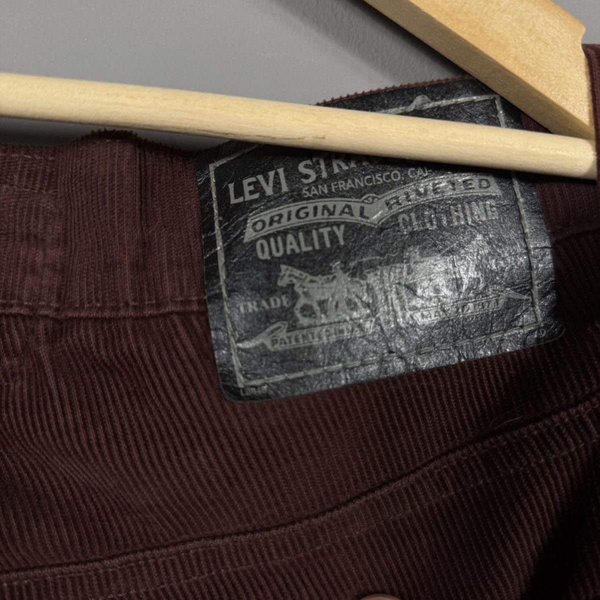 Levi's × Levi's Vintage Clothing Levis Velvet Burgundy Pants Size US 33 - 10 Thumbnail