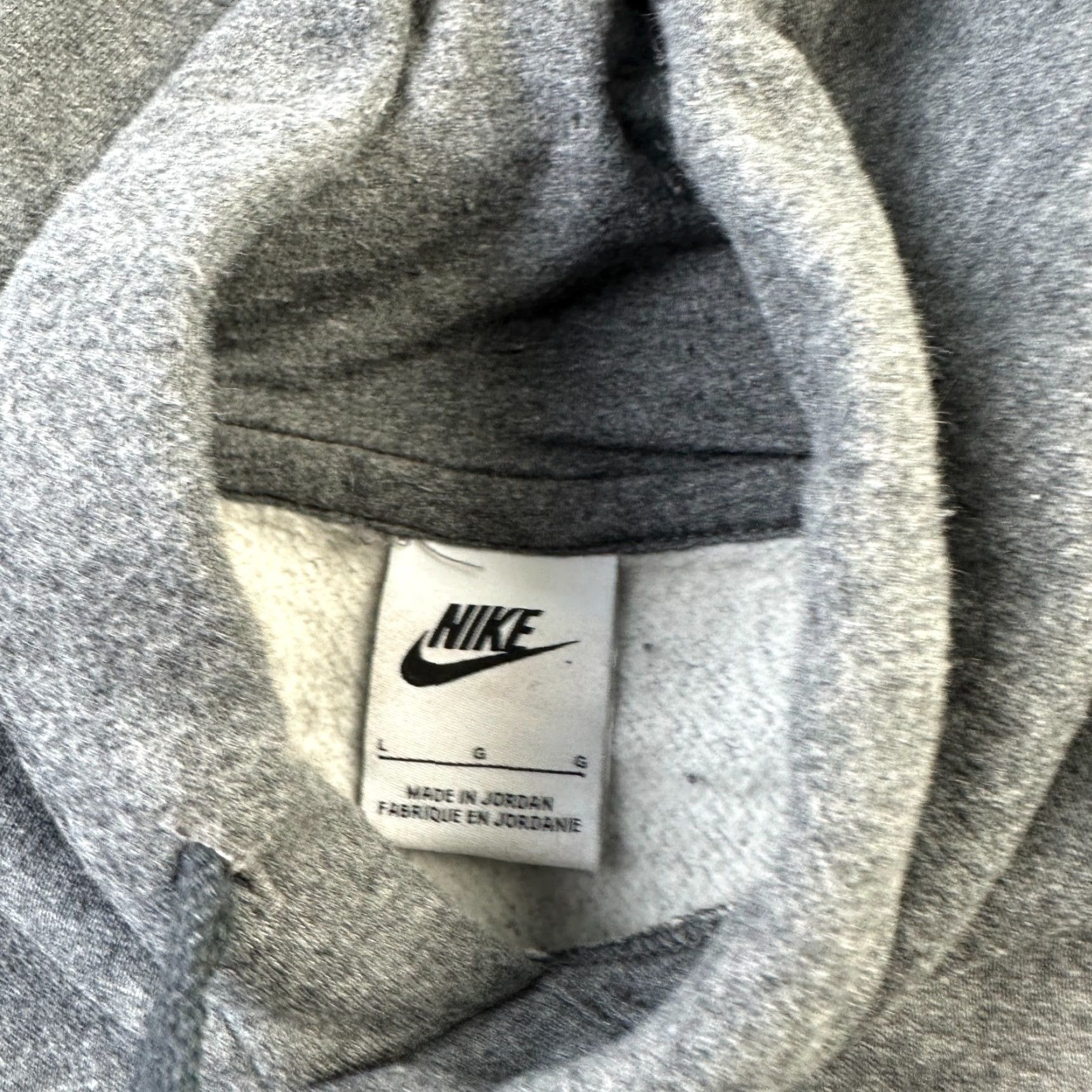 Nike Nike Mens Large Gray Hoodie Hooded Sweatshirt Pullover Club Fleece Size US L / EU 52-54 / 3 - 7 Thumbnail