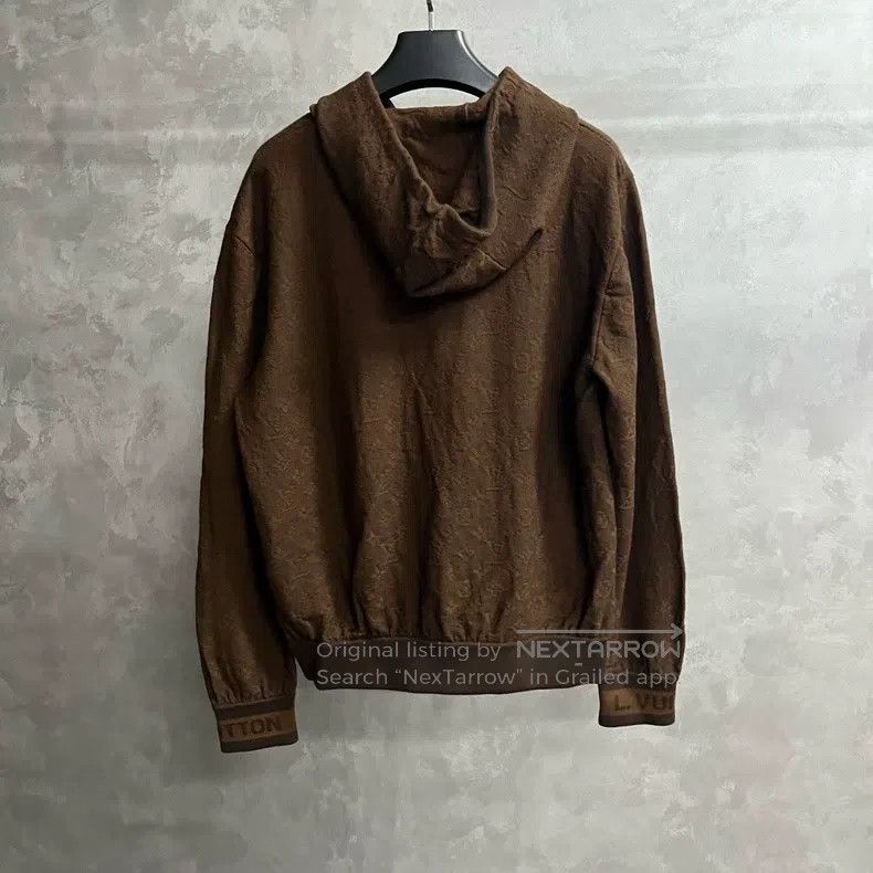 Louis Vuitton Louis Vuitton Brown Solid Drawstring Hooded Long Sleeve Pu Size US L / EU 52-54 / 3 - 5 Thumbnail