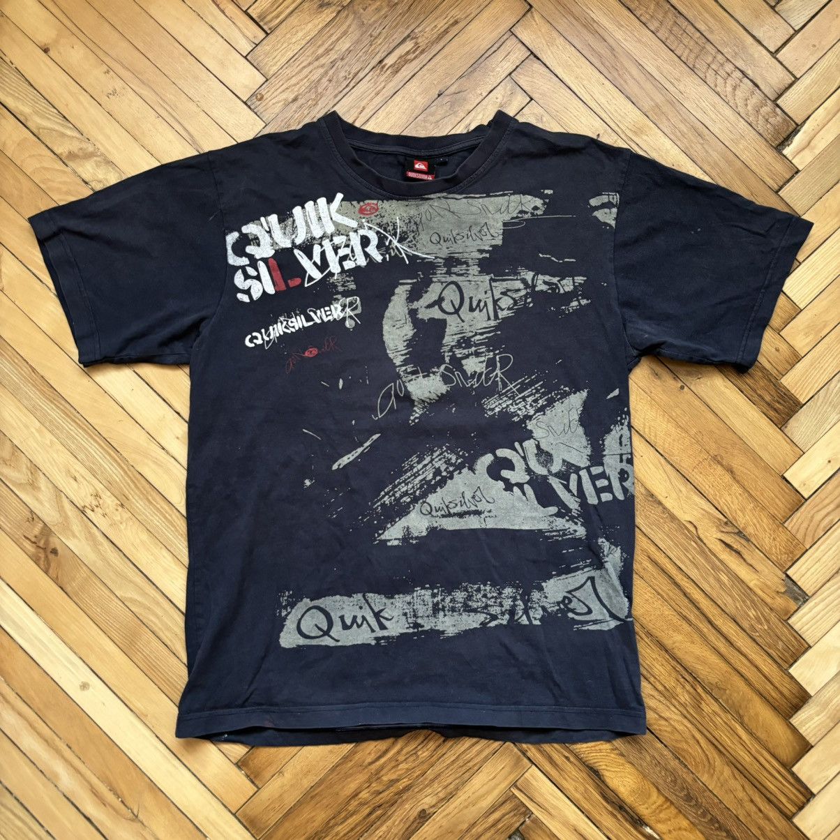 Quiksilver Vintage Y2K Quicksilver Punk T-Shirt Sk8 Size US S / EU 44-46 / 1 - 1 Thumbnail