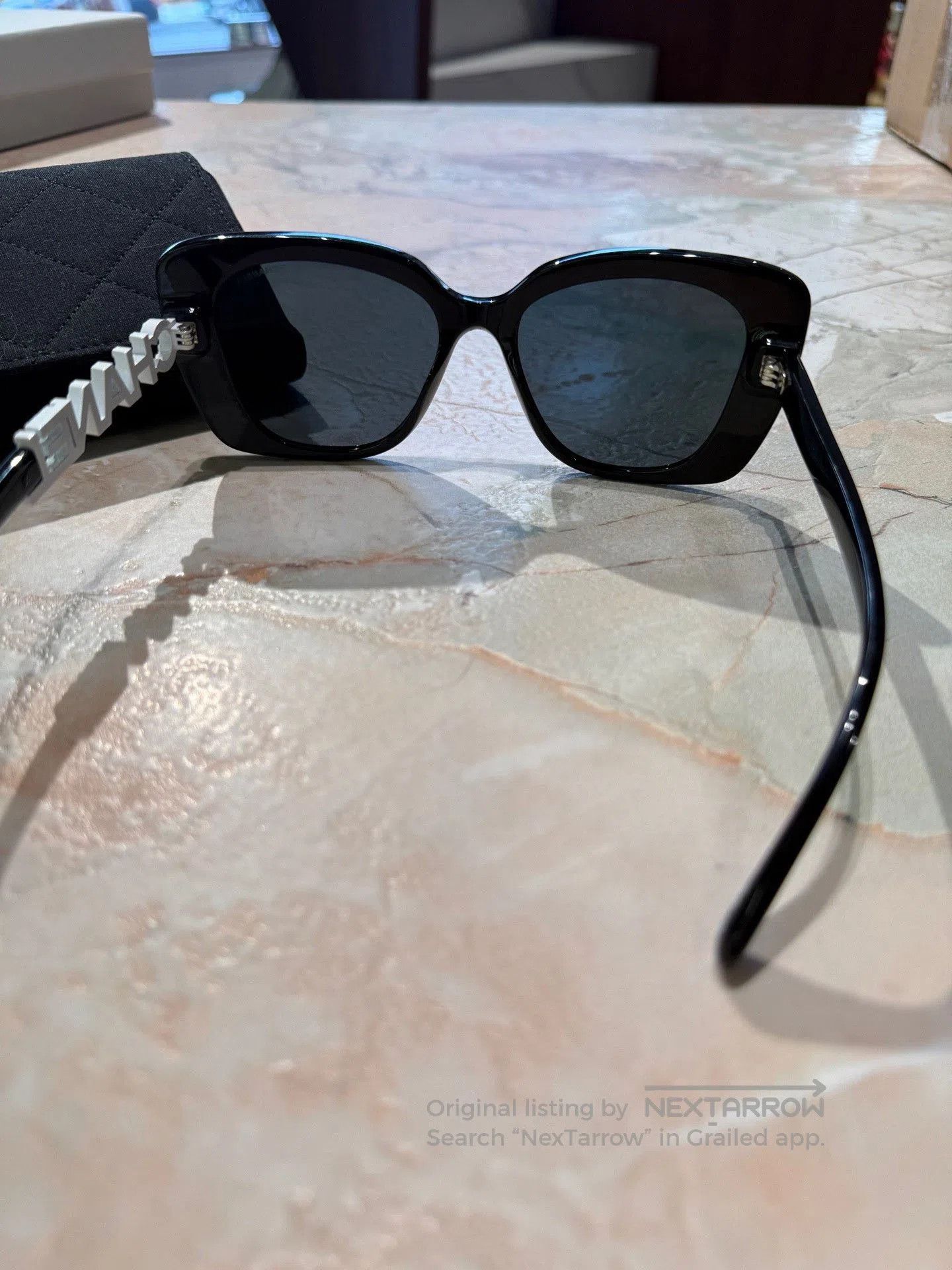 Chanel Chanel Rhinestone Butterfly White Cat Eye Sunglasses. Size ONE SIZE - 7 Thumbnail