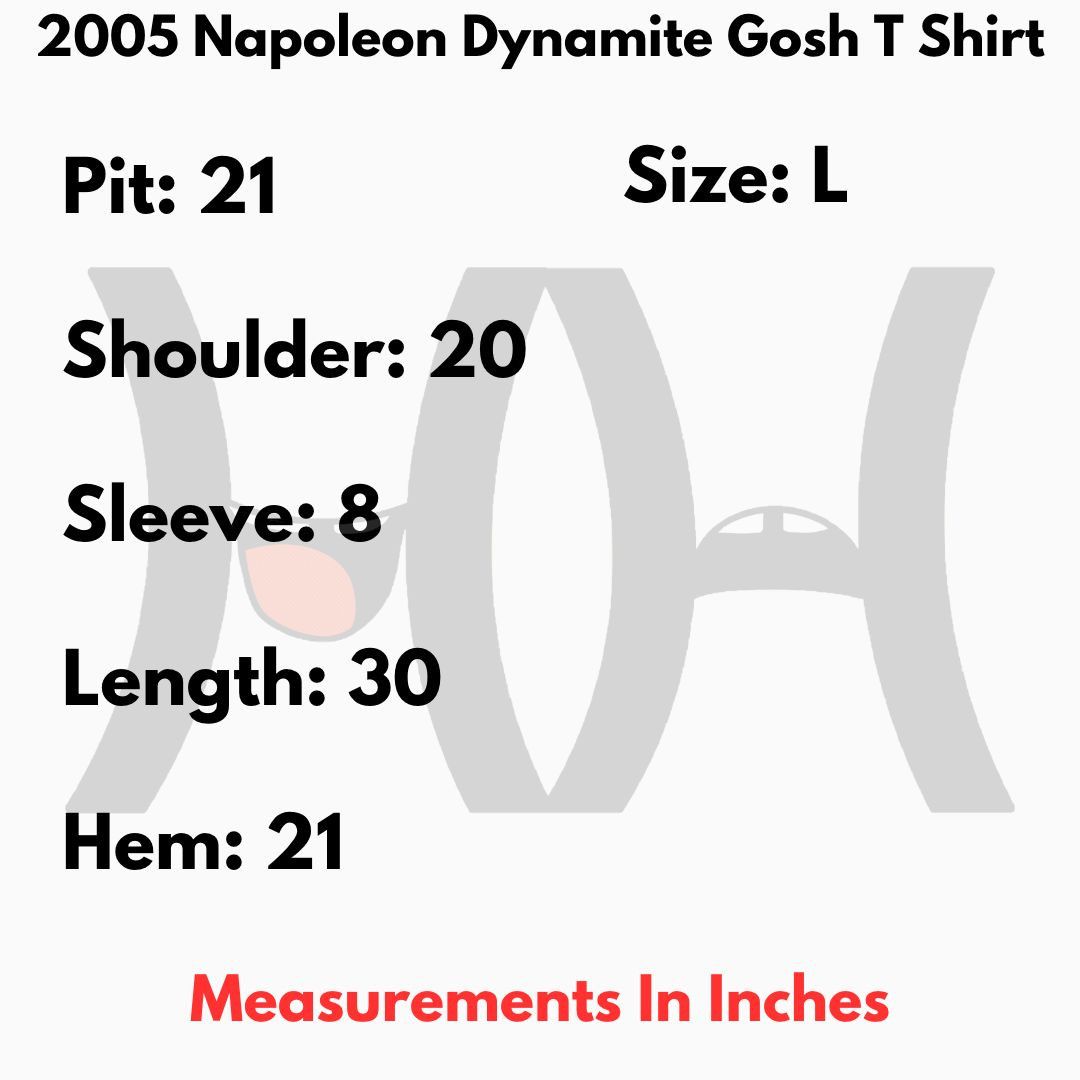 Vintage 2005 Napoleon Dynamite Gosh T Shirt Size US L / EU 52-54 / 3 - 5 Thumbnail