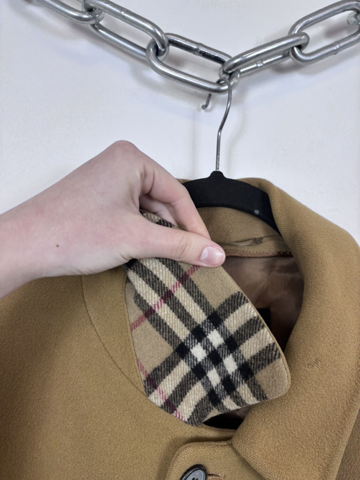 Burberry Burberry Men’s Classic Luxury Nova Check Wool Cashmere Coat Size US M / EU 48-50 / 2 - 16 Thumbnail