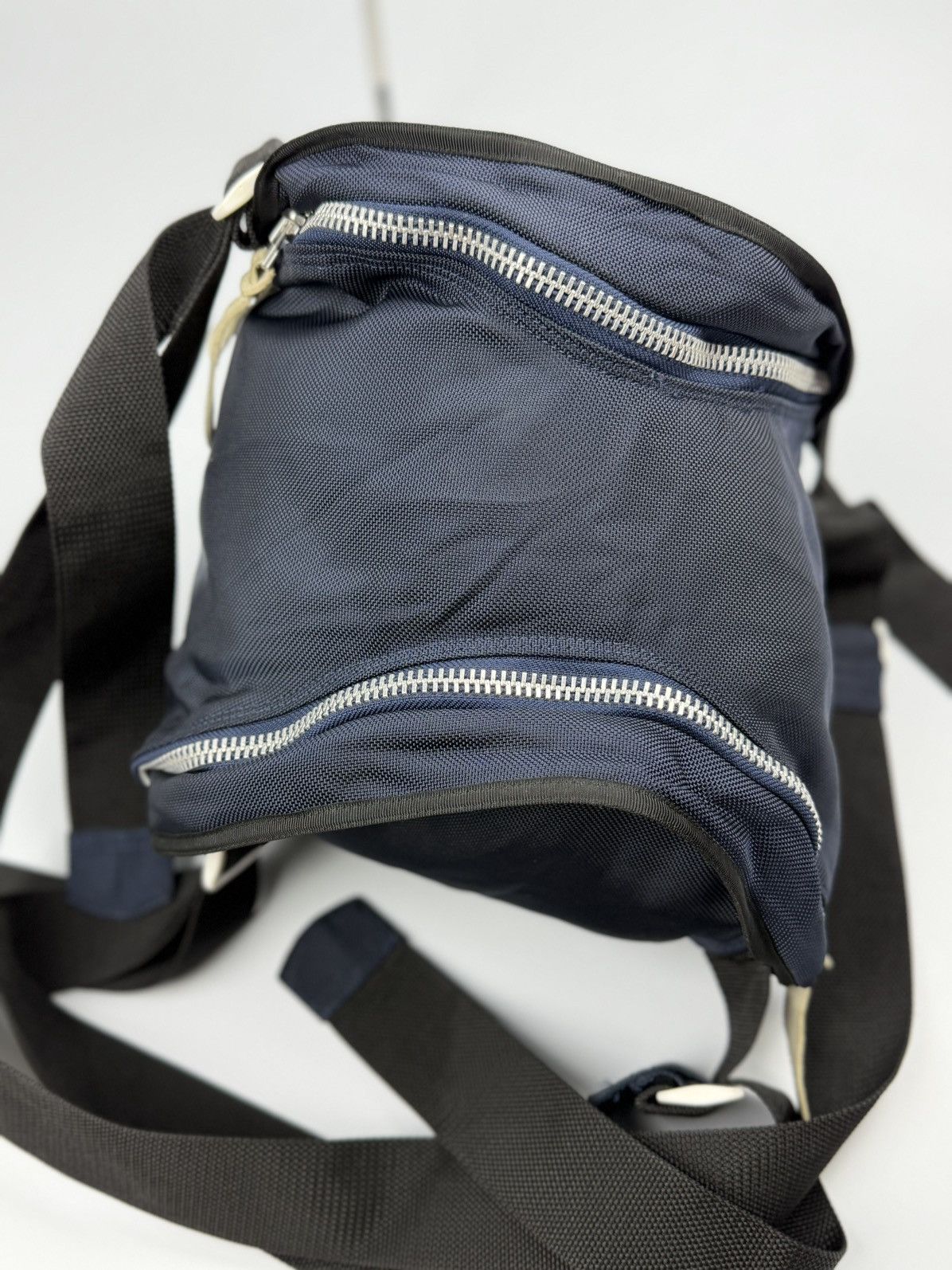 Comme des Garcons Comme des Garcons Assymetrical Navy Blue Nylon Bag Size ONE SIZE - 7 Thumbnail