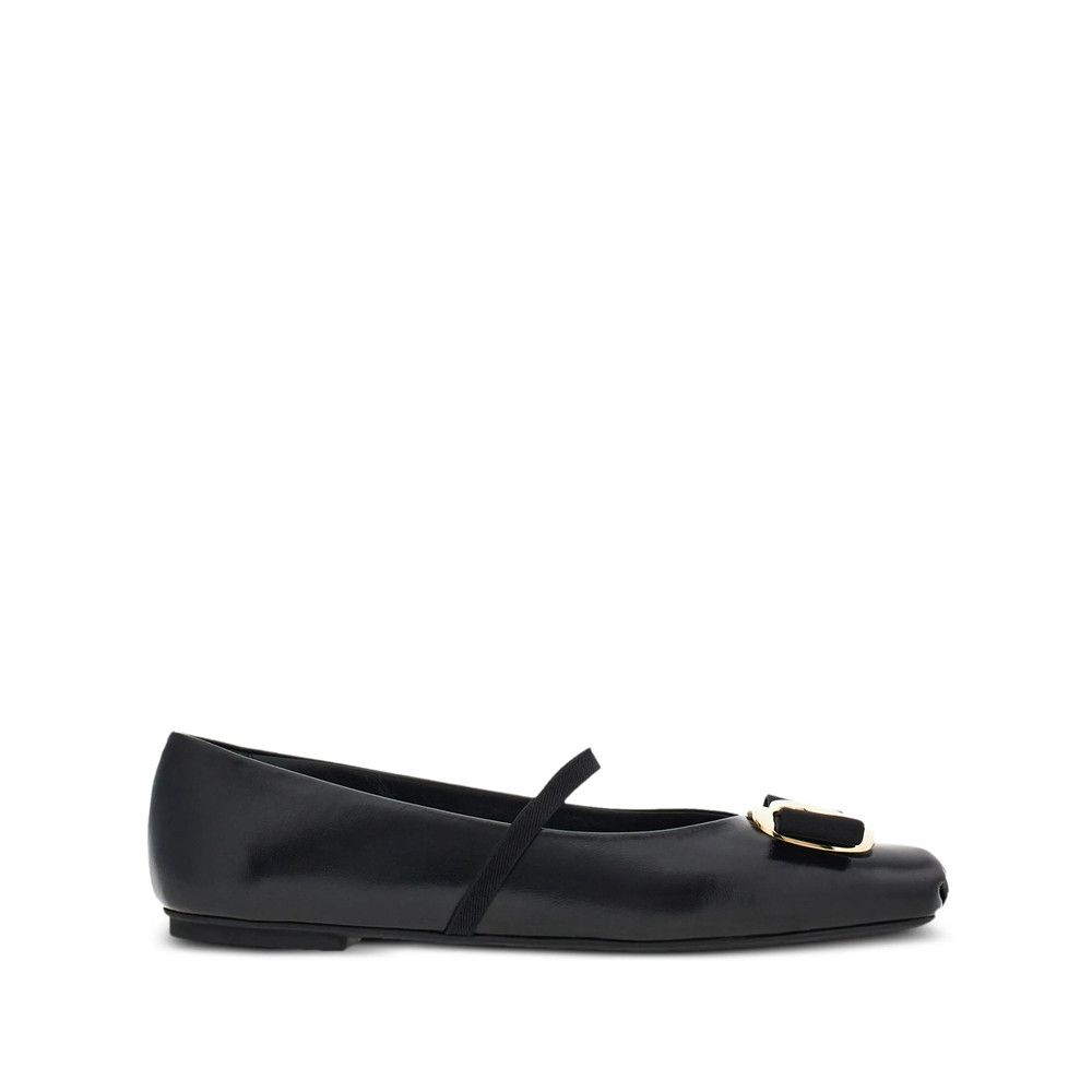 Salvatore Ferragamo Ferragamo BLACK Ballet Flats Size US 8.5 / IT 38.5 - 1 Thumbnail
