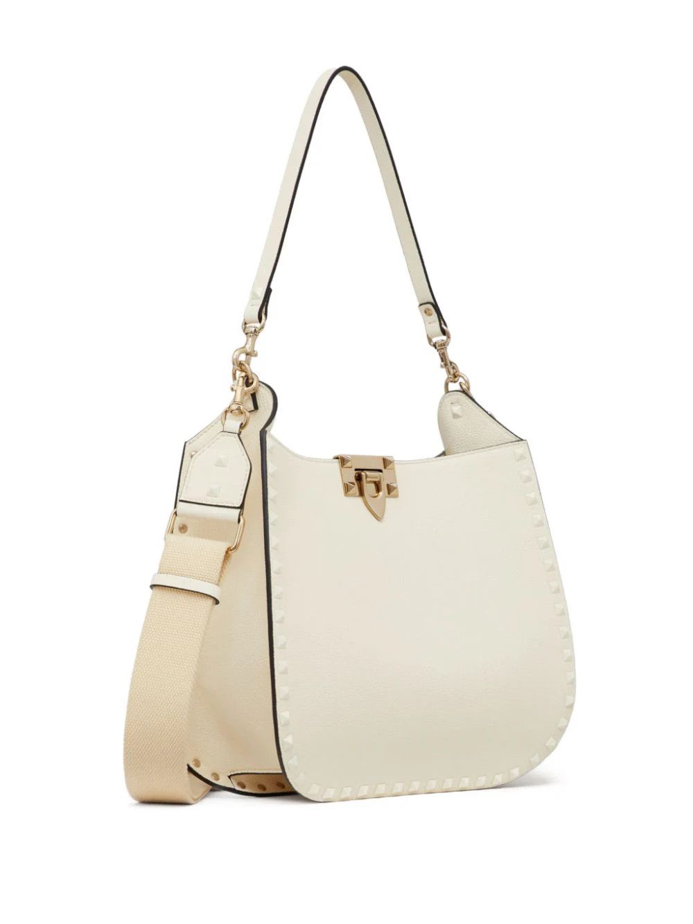 Valentino o1s22i1n0924 Size: OS / Rockstud Hobo Bag in White Size ONE SIZE - 4 Thumbnail